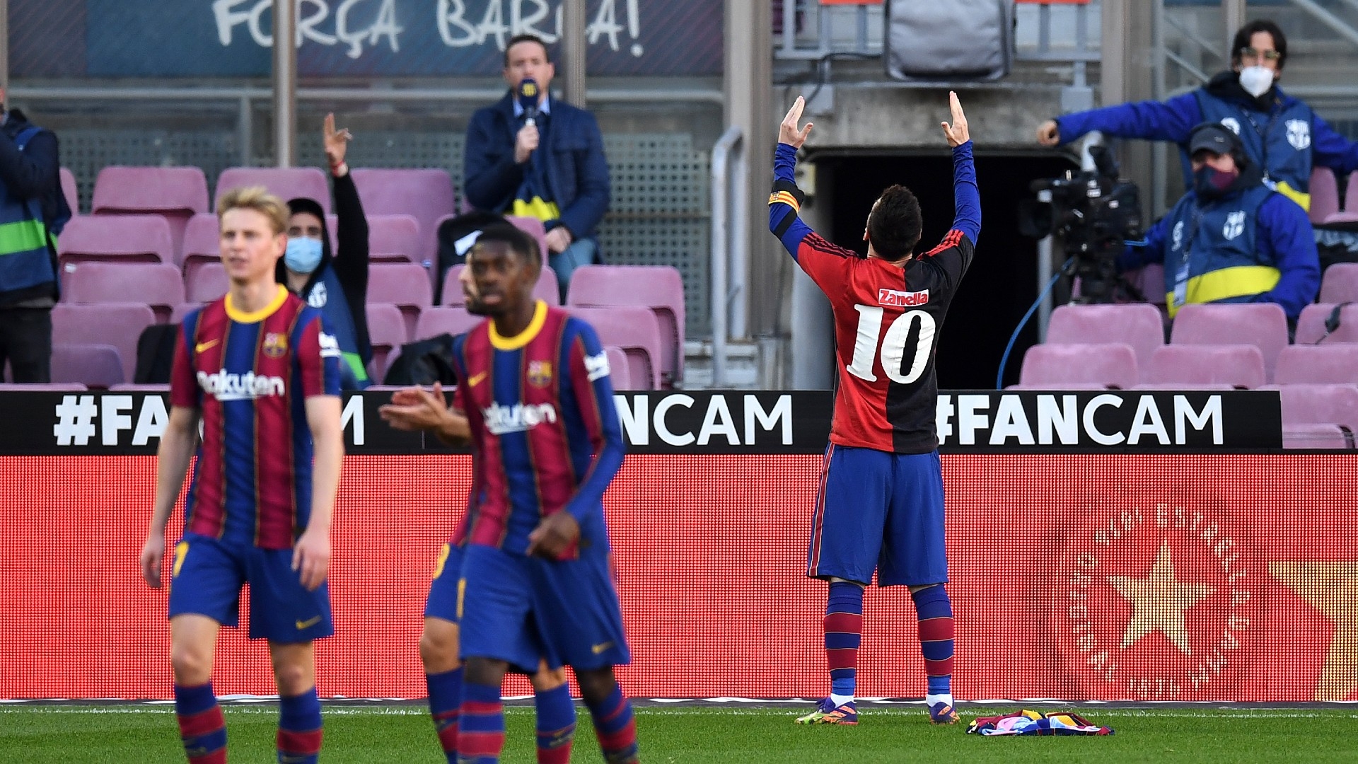 1920x1080 Messi reveals Newell's Old Boys shirt in tribute to Maradona after Barcelona goal following Argentina icon's death, Desktop