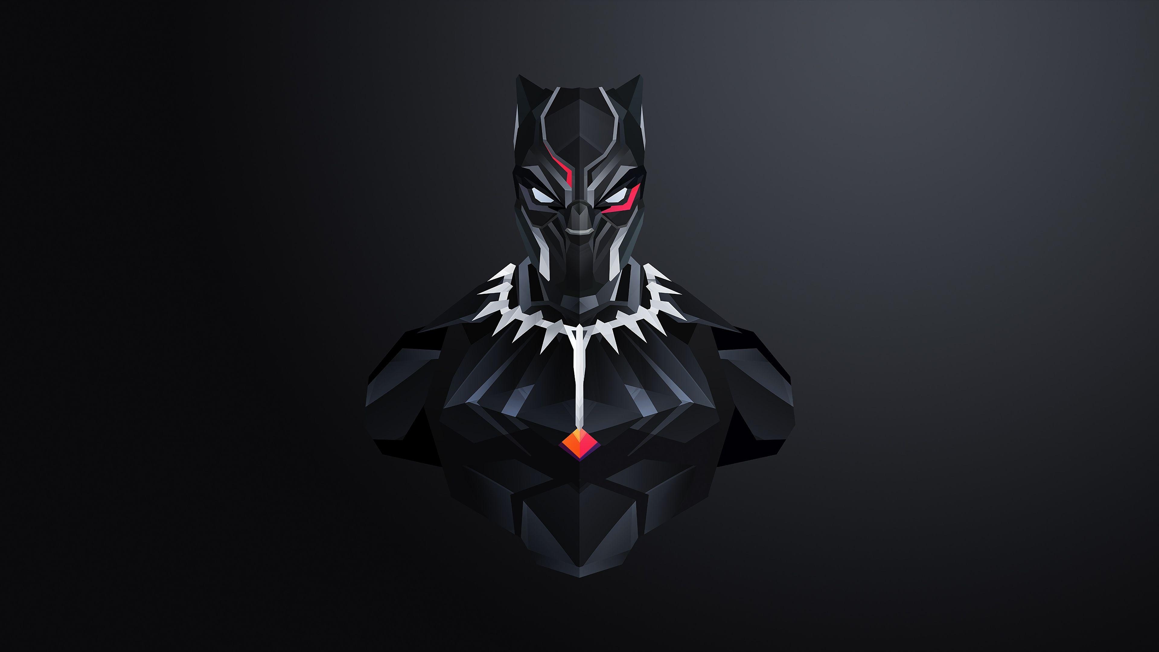 3840x2160 Minimalist Black Panther Wallpaper Free Minimalist Black Panther Background, Desktop