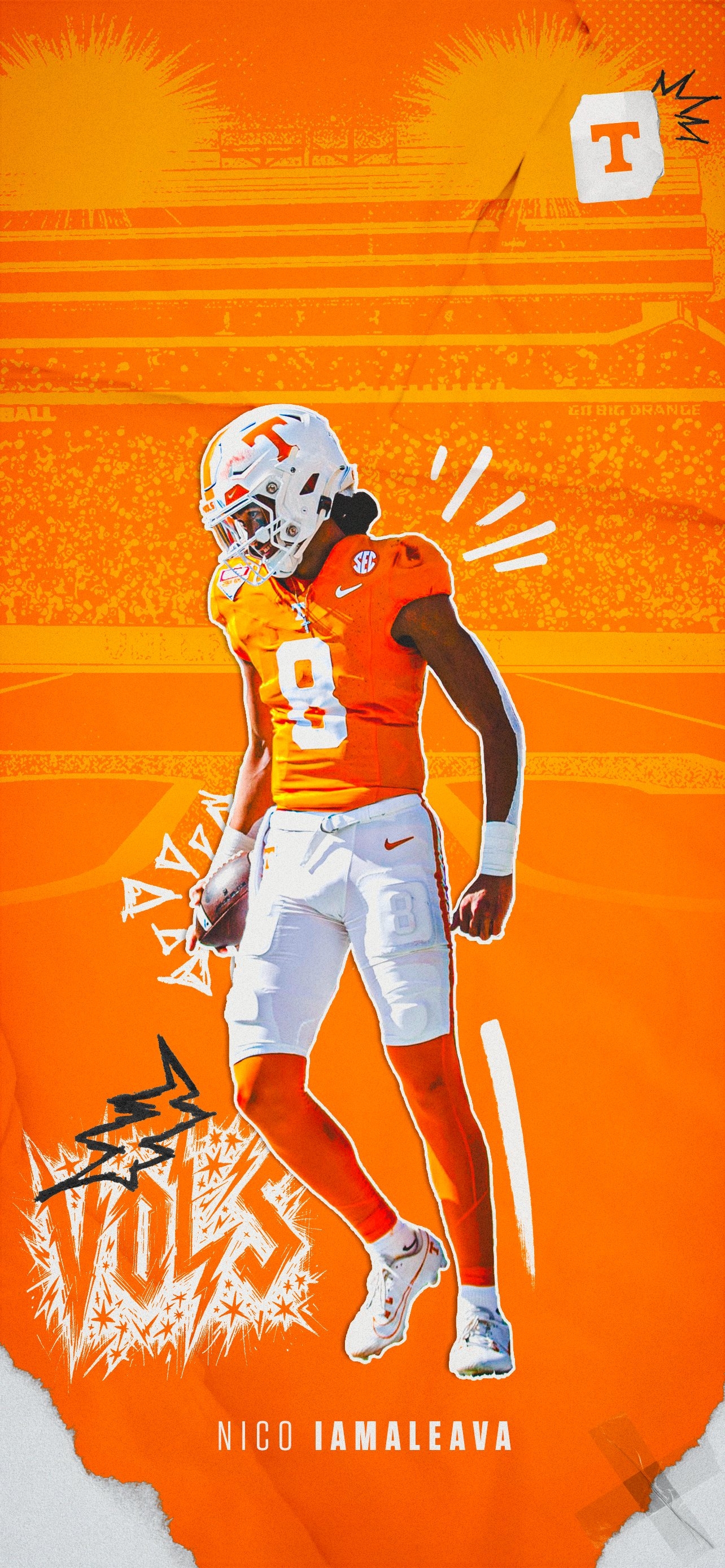 1290x2780 Tennessee Football, Phone