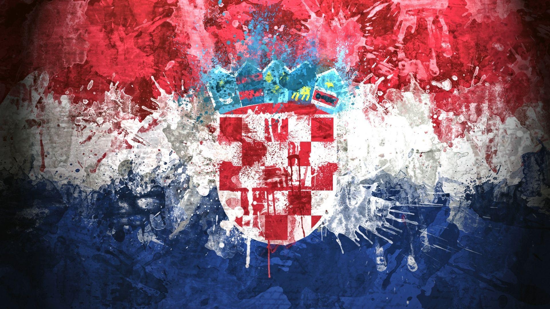 1920x1080 Download wallpaper  croatia, flag, republic, background, Desktop