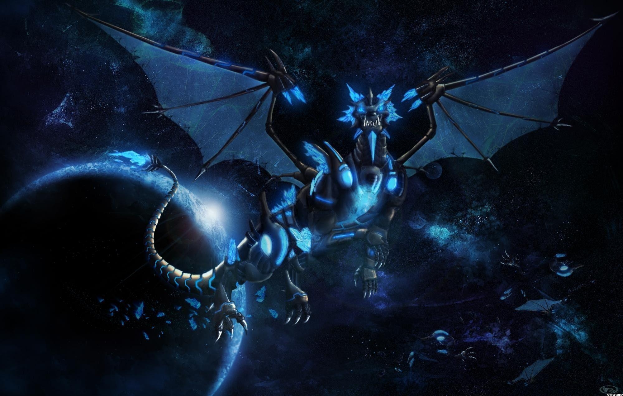 2000x1280 Blue Dragon Wallpaper HD, Desktop