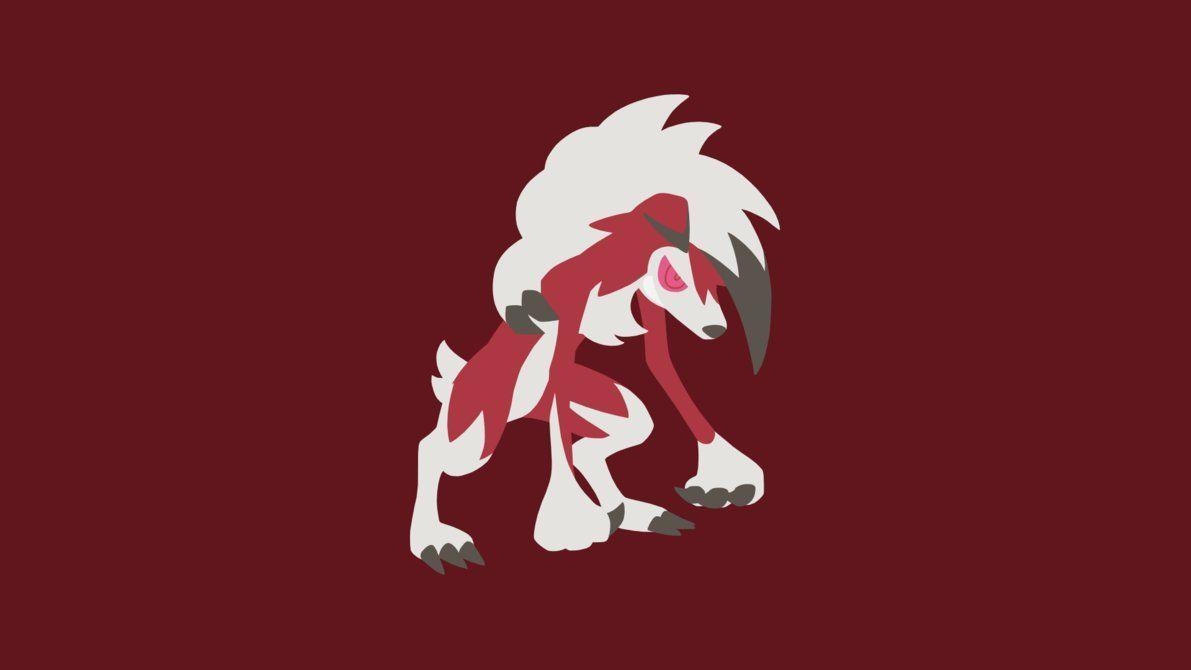 1200x670 Minimalistic Wallpaper: Lycanroc [Midnight] (#???), Desktop