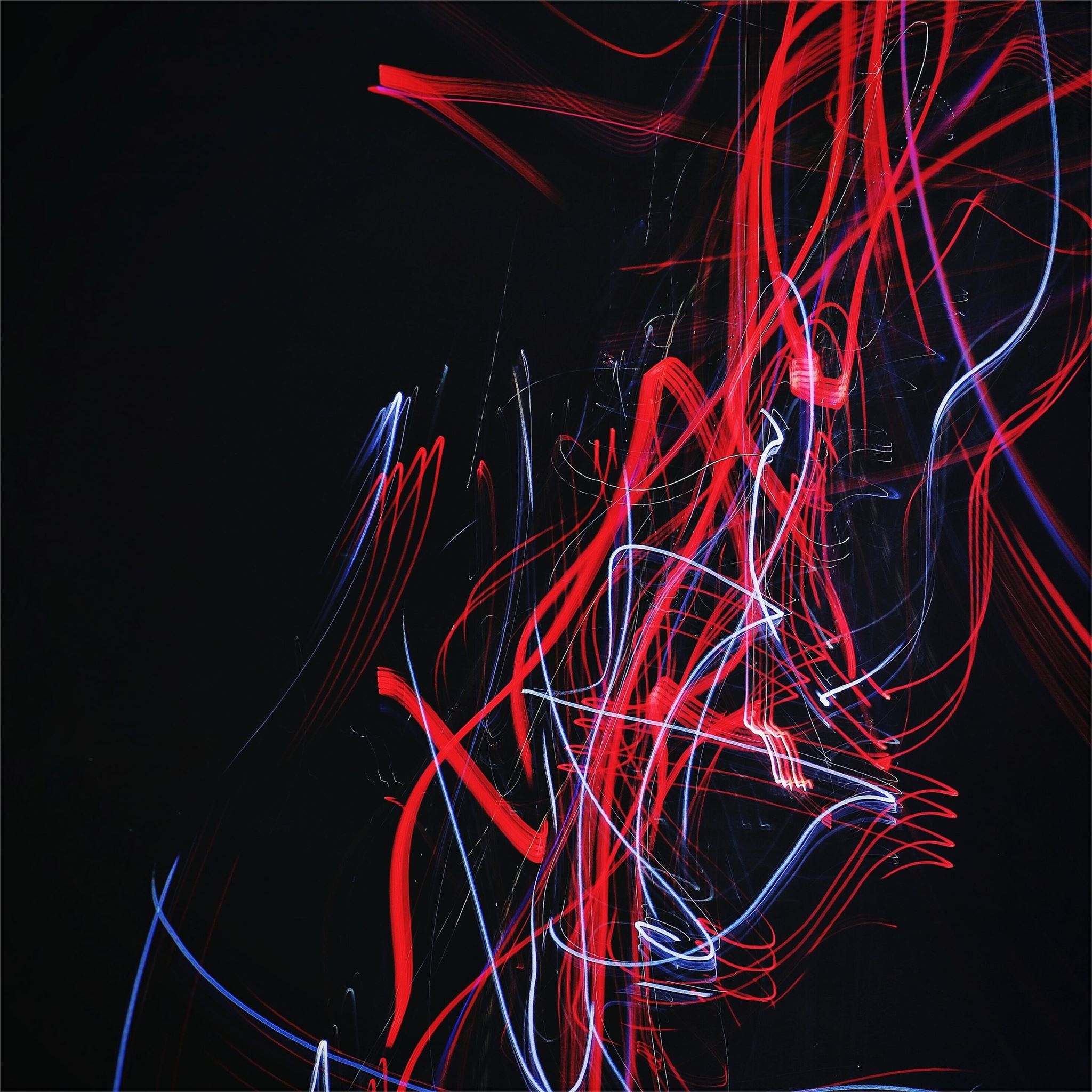 2050x2050 light trail neon abstract iPad Air, Phone