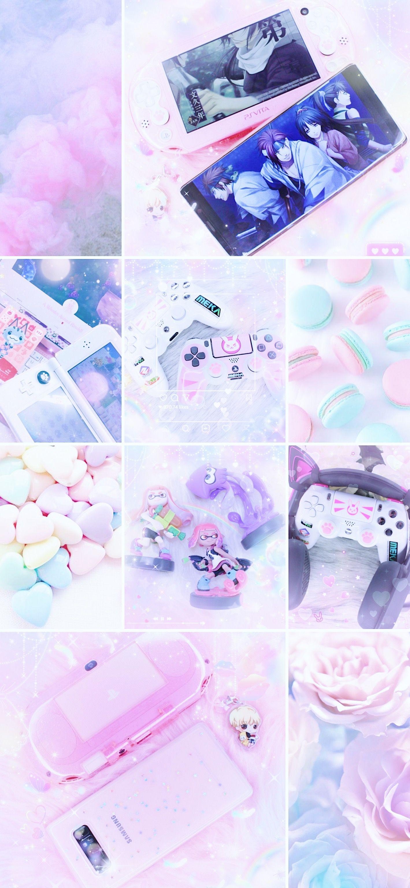 1420x3080 Gamer girl aesthetic. Pastel aesthetic, Kawaii wallpaper, Gamer girl, Phone