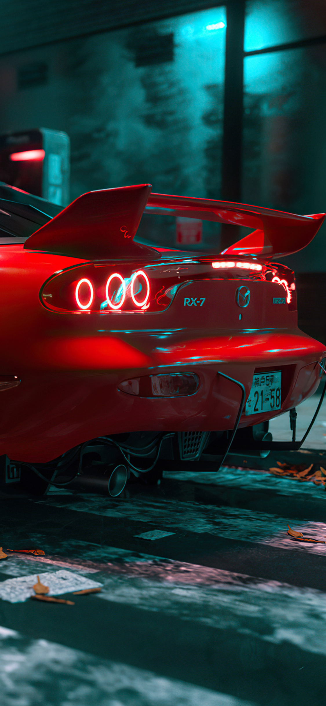 1130x2440 Mazda Rx7 Red Cgi Art 4k iPhone XS, iPhone iPhone X HD 4k Wallpaper, Image, Background, Photo and Picture, Phone