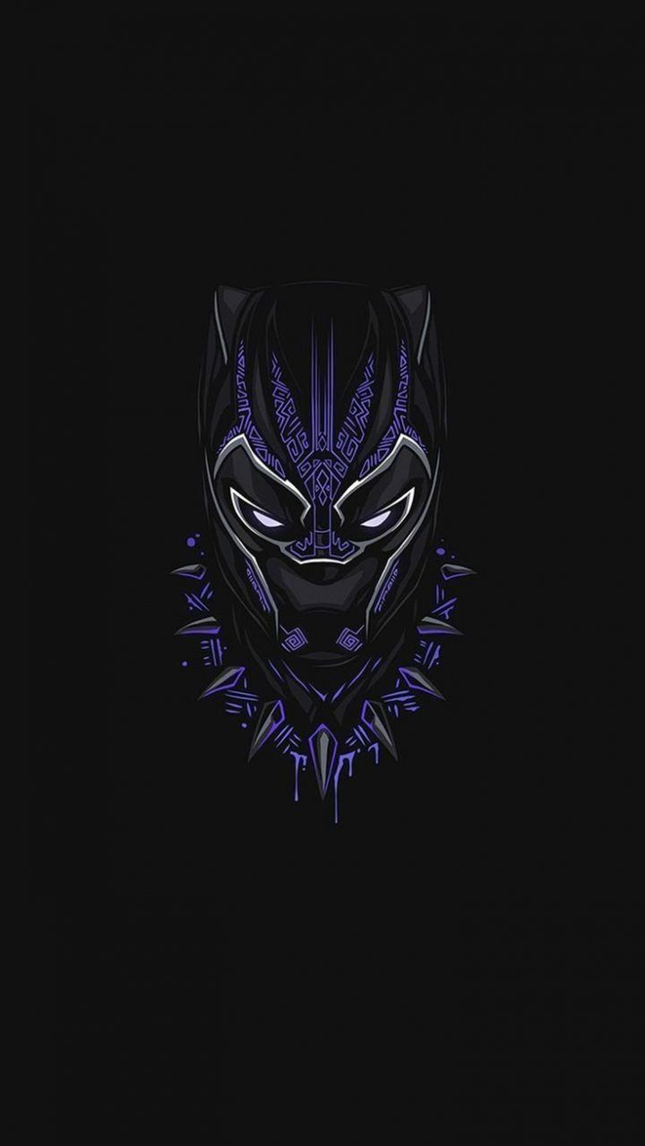 720x1280 WALLPAPER OF BLACK PANTHER IPHONE PURPLE MINIMAL. Marvel Comics, Phone