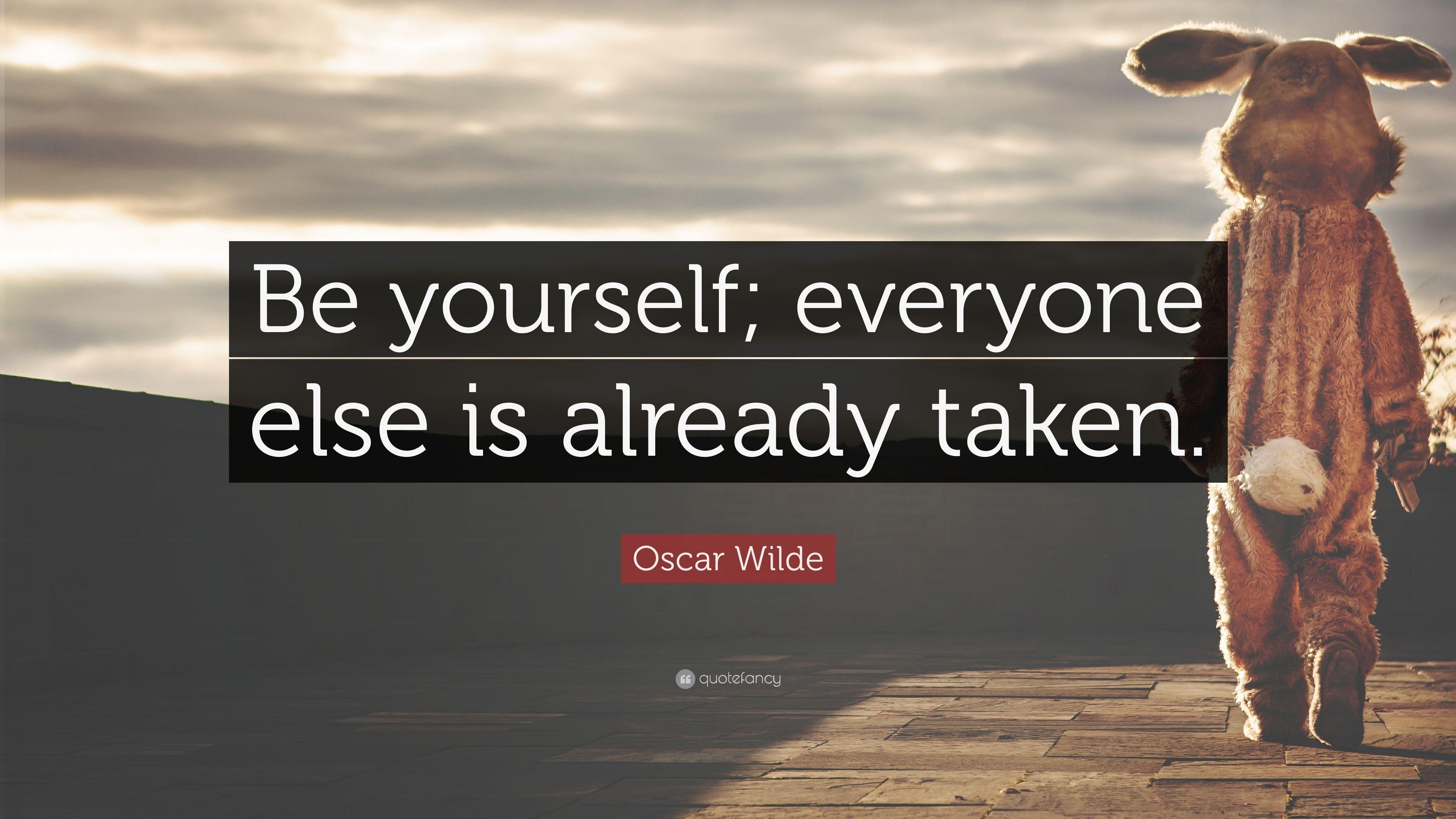 3840x2160 Oscar Wilde Quote: “Be yourself; everyone else is already taken, Desktop