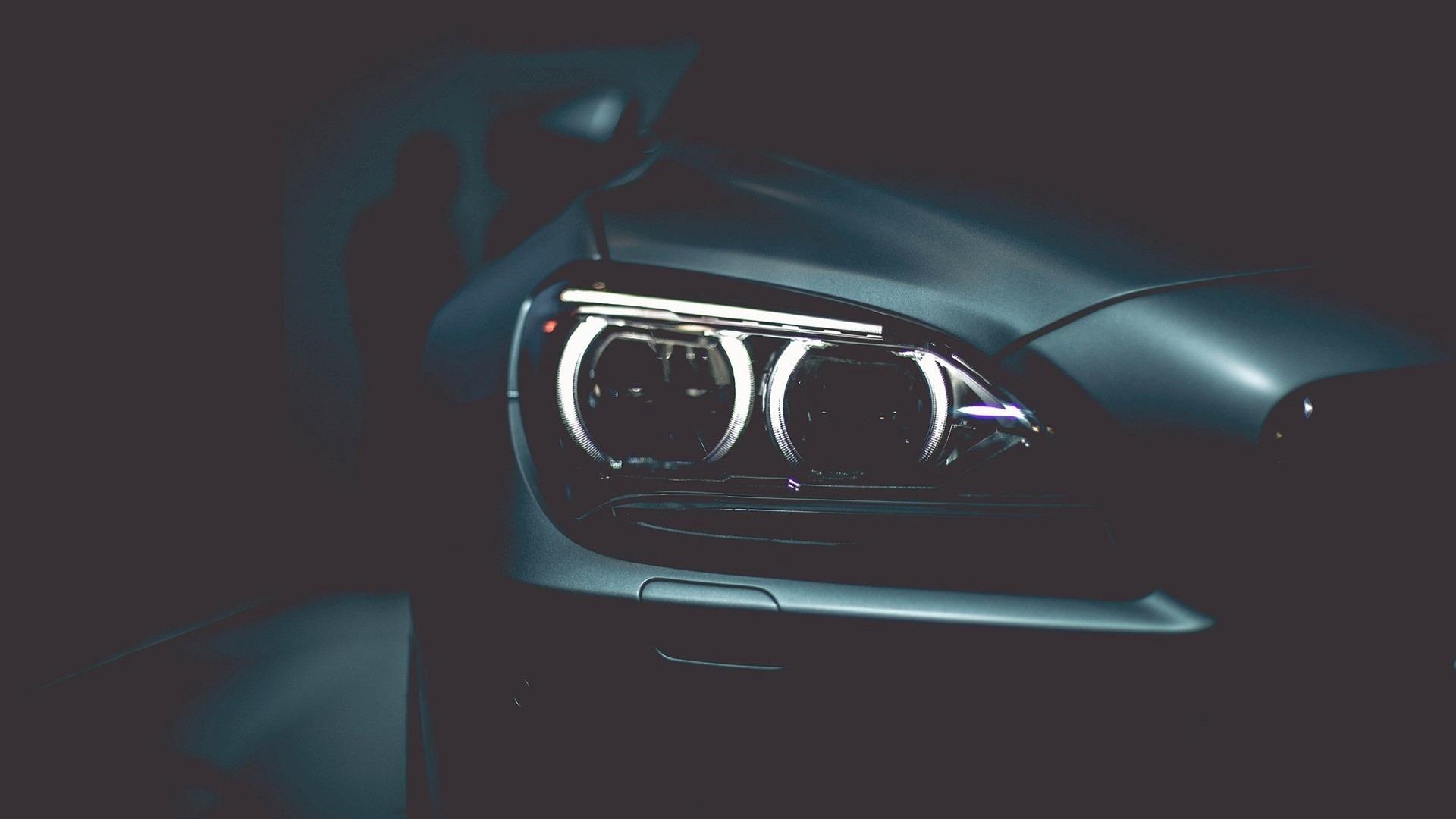 1920x1080 Download wallpaper  bmw, headlights, black, style HD background, Desktop