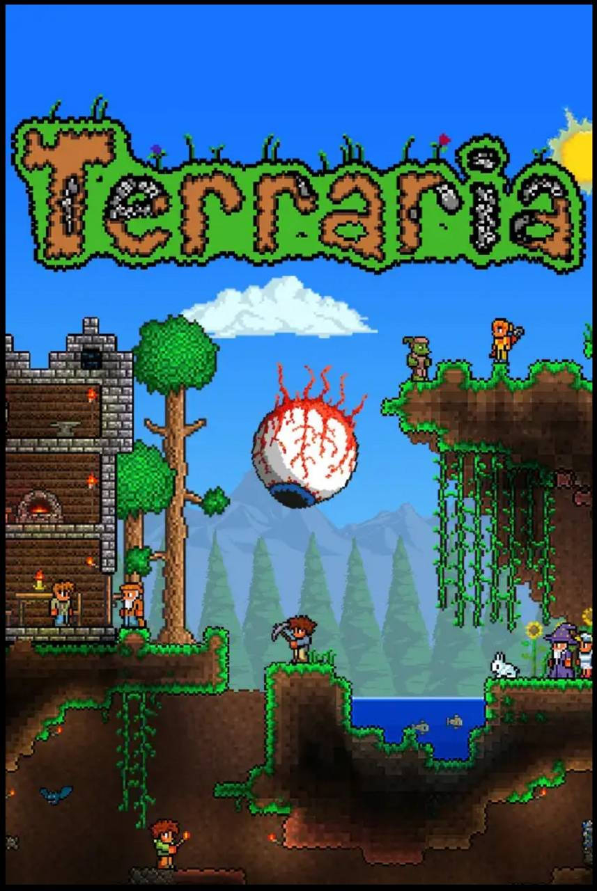 860x1280 Download Eye of Cthulhu, The Powerful Enemy in Terraria Wallpaper, Phone