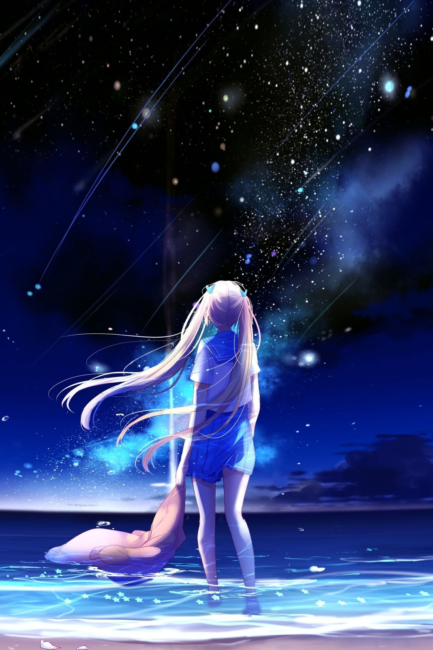 1440x2160 Anime Galaxy Girl Wallpaper Free Anime Galaxy Girl Background, Phone