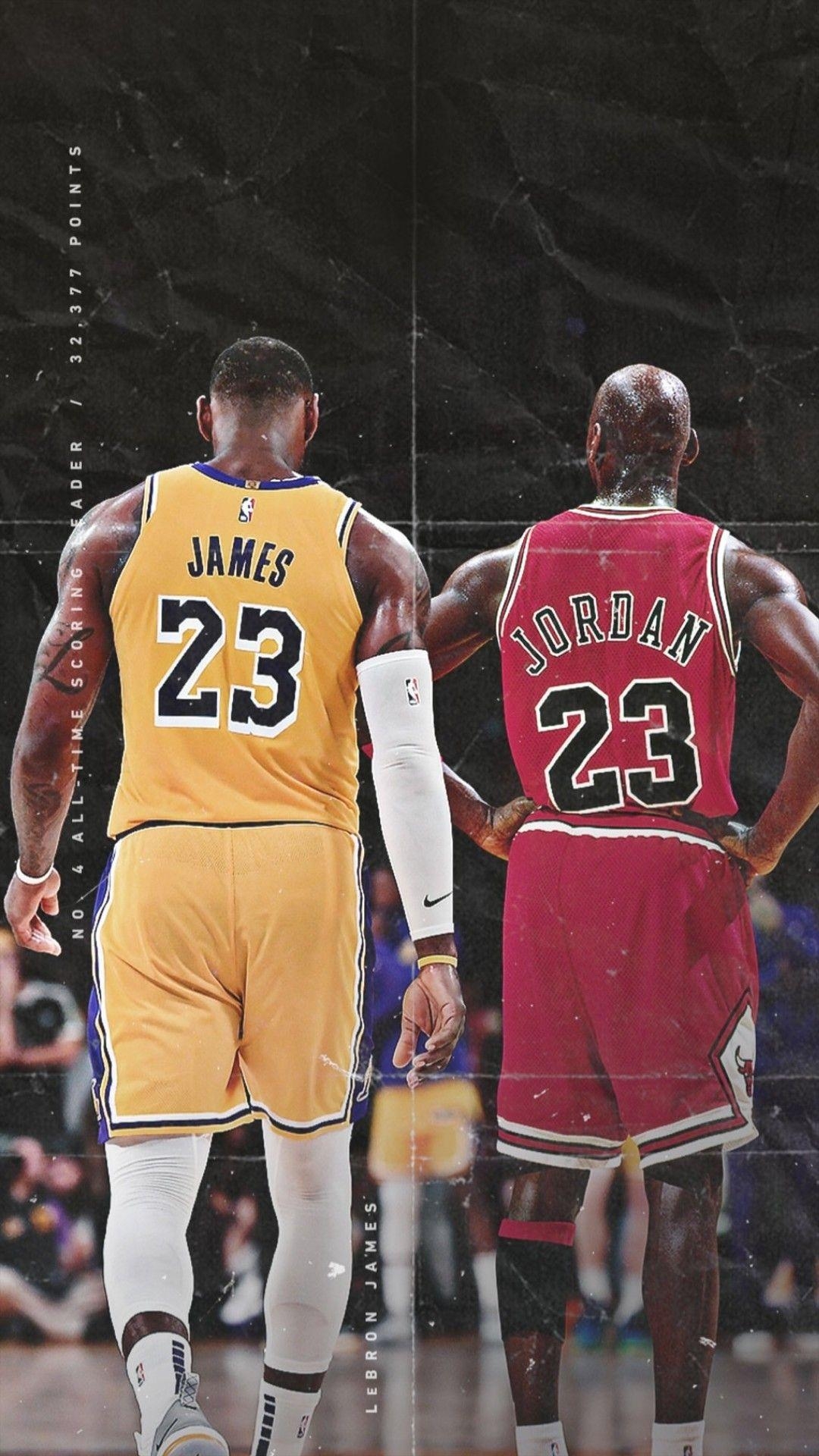 1080x1920 LeBron James and Michael Jordan wallpaper. Nba lebron james, Phone