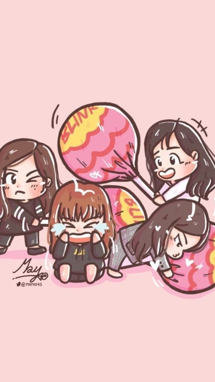 720x1280 Ghim của Jessica Haddad trên Blackpink. Ảnh hoạt hình chibi, Nghệ, Phone