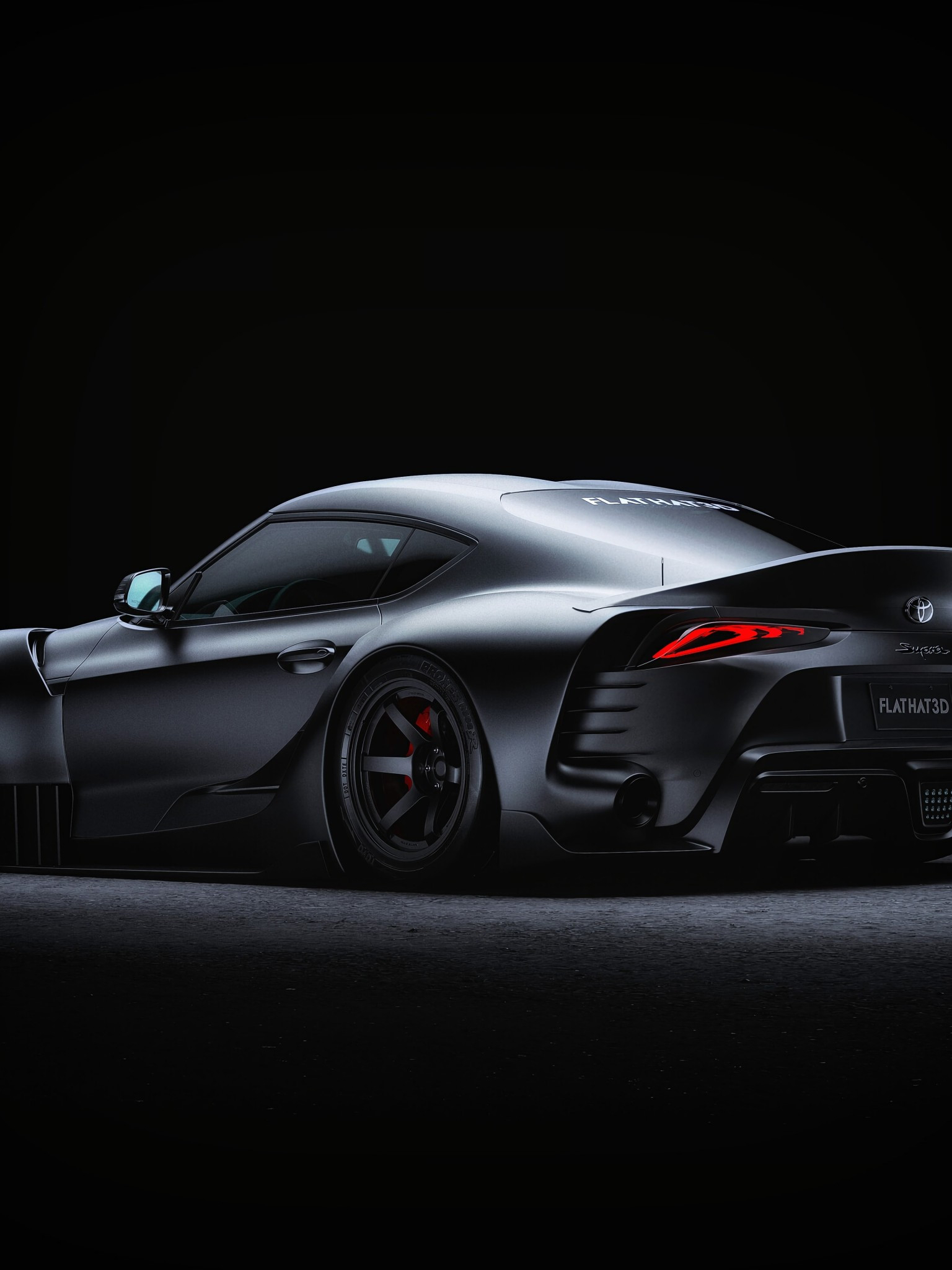 1540x2050 Download  Toyota Supra, Black Matte, Sport Cars Wallpaper for Apple iPad Mini, Apple IPad 4, Phone