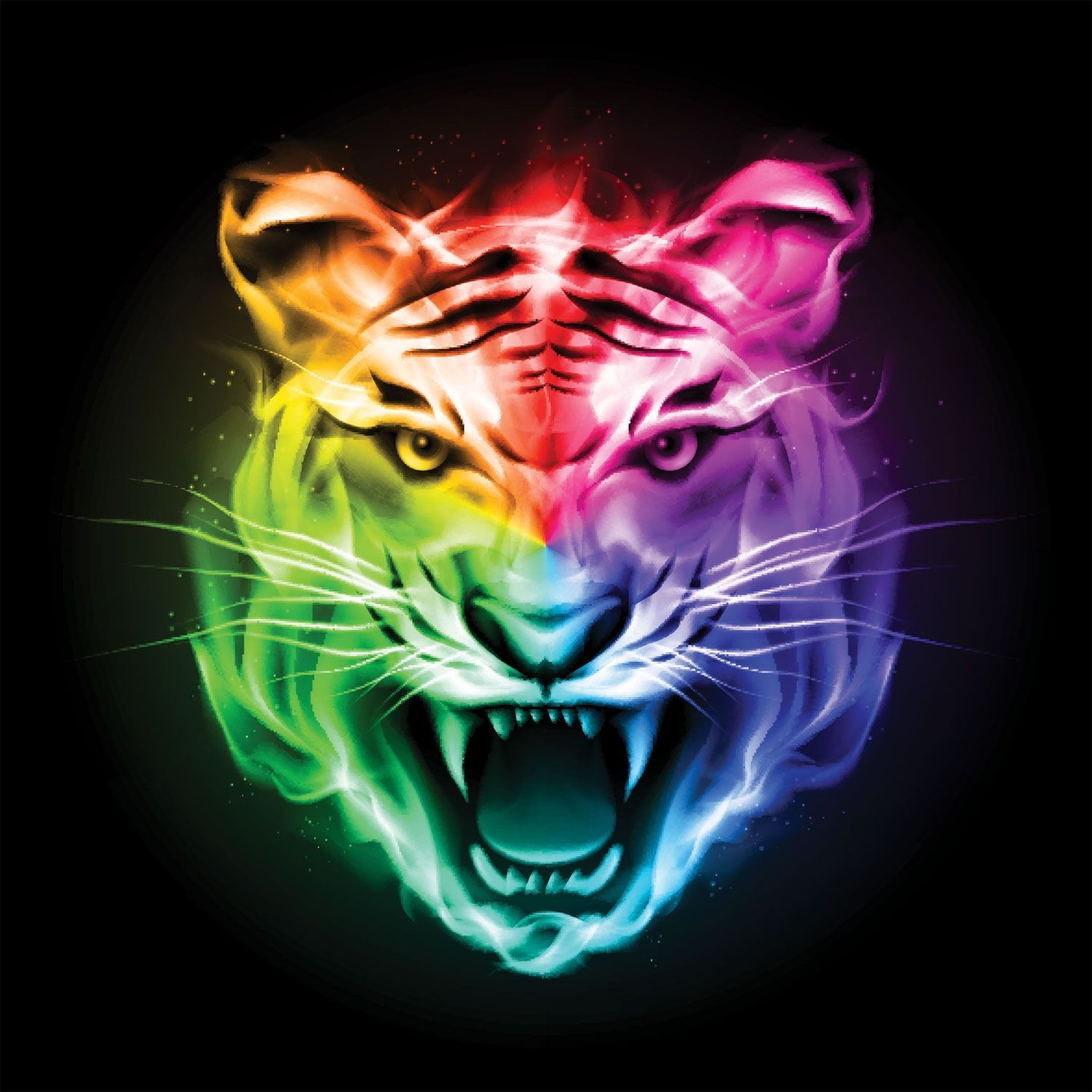 1500x1500 Colorful Tiger Wallpaper Free Colorful Tiger Background, Phone