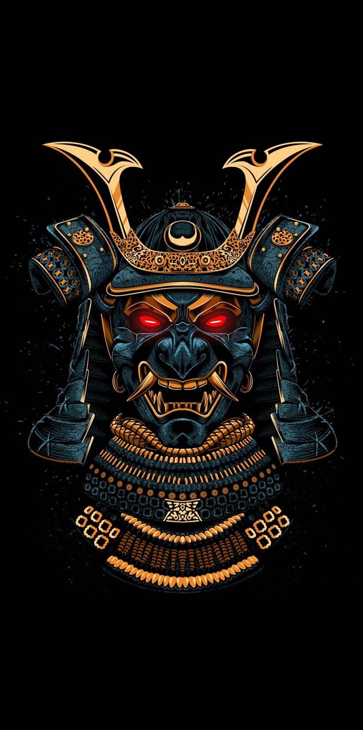 740x1480 Samurai Golden Mask iPhone Wallpaper HD, Phone