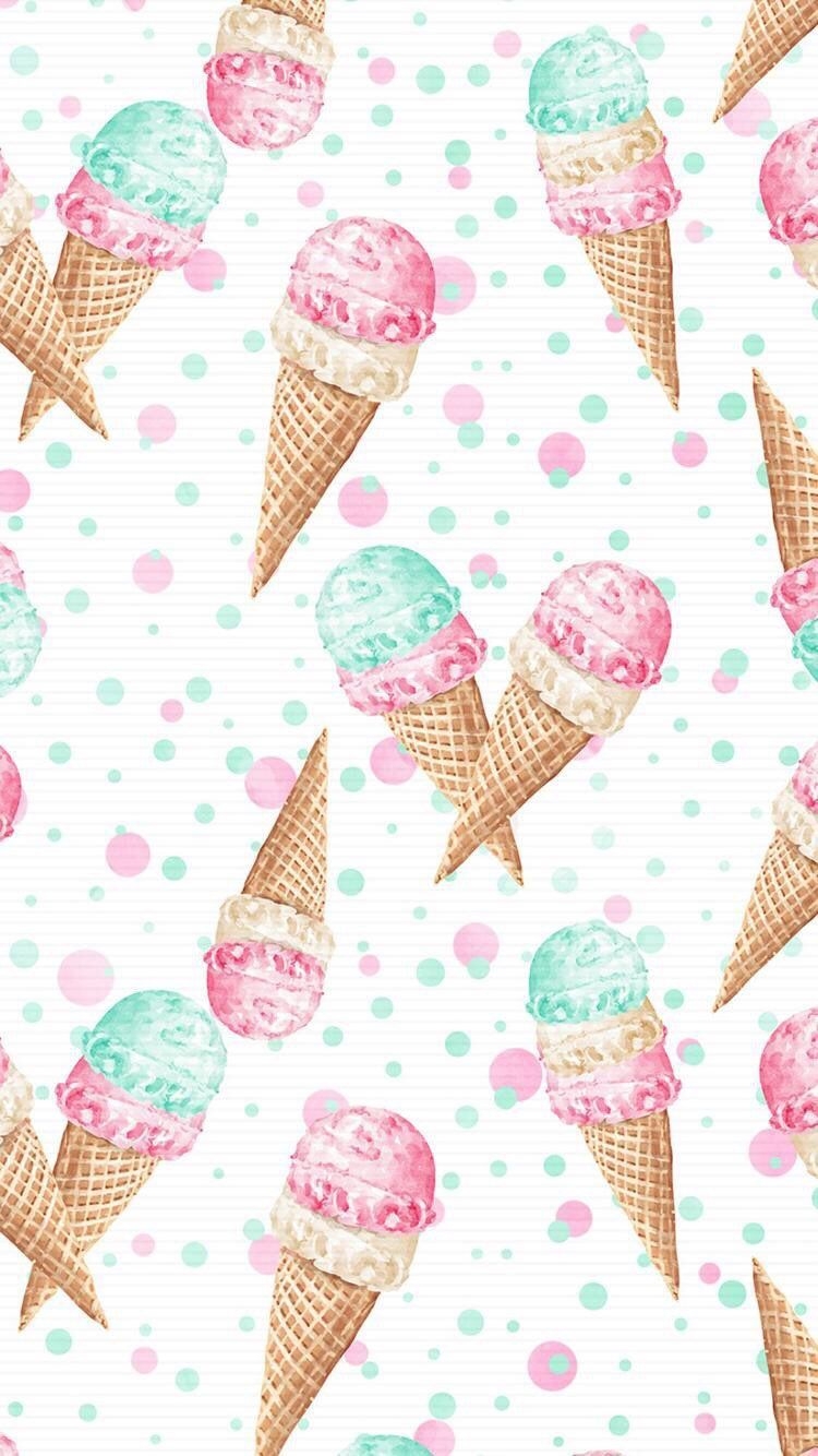 750x1340 Aesthetic Ice Cream Background, Phone