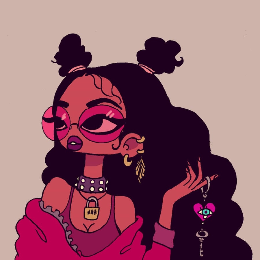 900x900 Download Cute Black Girl Aesthetic Baddie Wallpaper, Phone