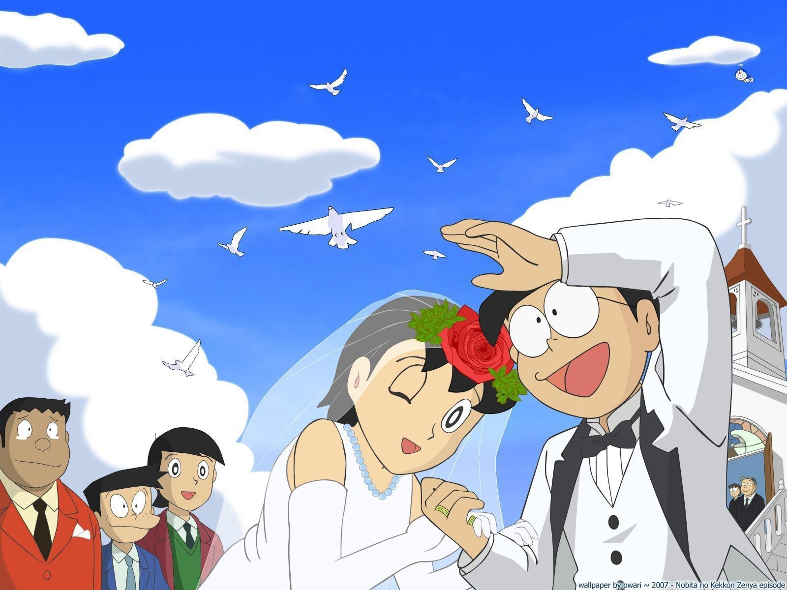 1600x1200 Nobita Shizuka Wedding, High Definition, High Quality, Desktop