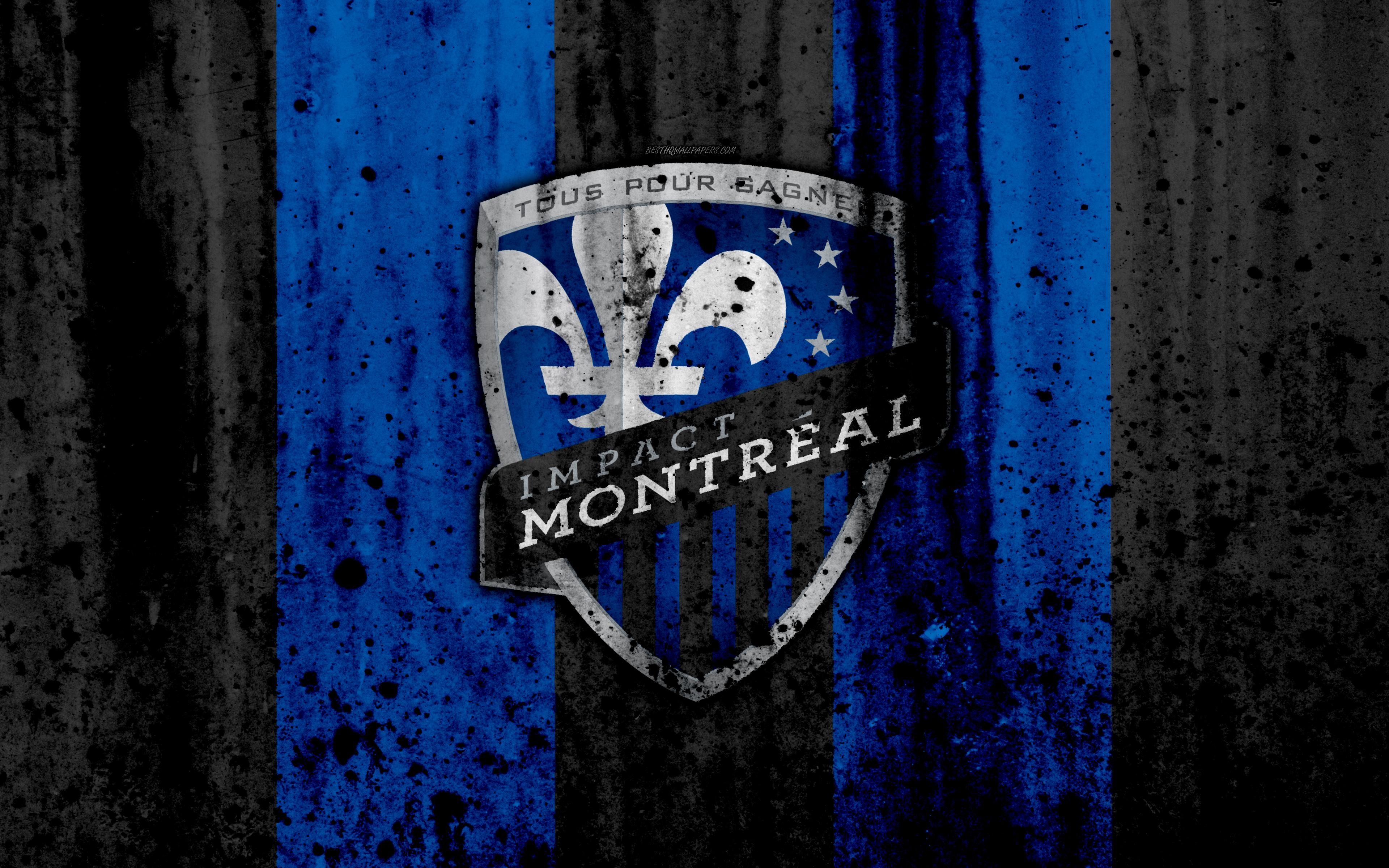 3840x2400 Download wallpaper 4k, FC Montreal Impact, grunge, MLS, art, Desktop