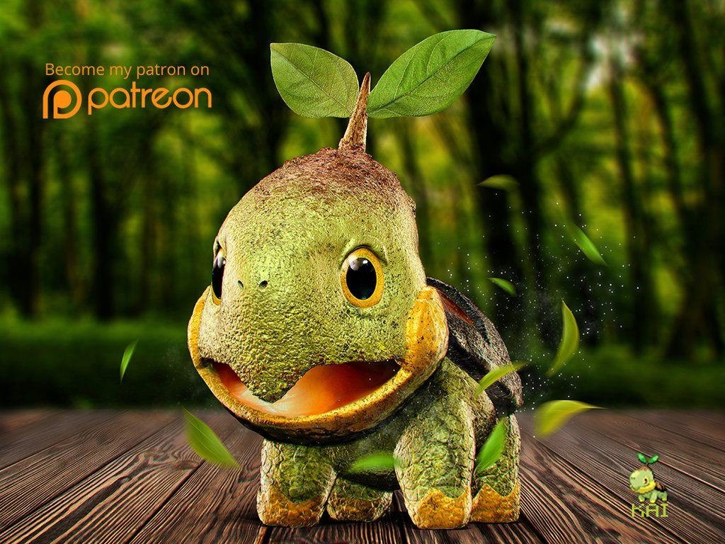 1030x770 Realistic Pokemon: Turtwig, Desktop