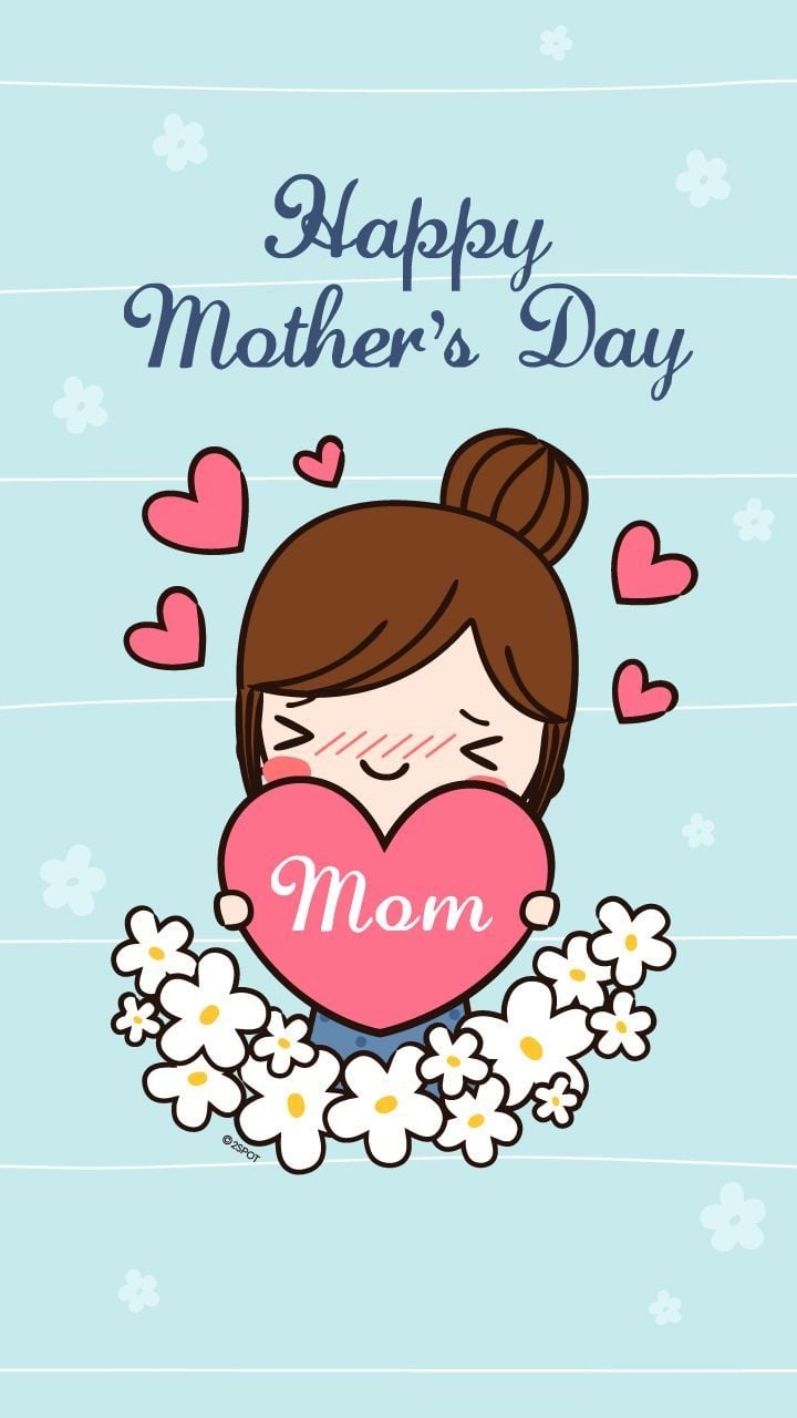 720x1280 HD Mothers Day Wallpaper Discover more Celebration, Motherhood, Mothers Day, National, World. Happy mothers day wallpaper, Mothers day cartoon, Happy mothers day, Phone