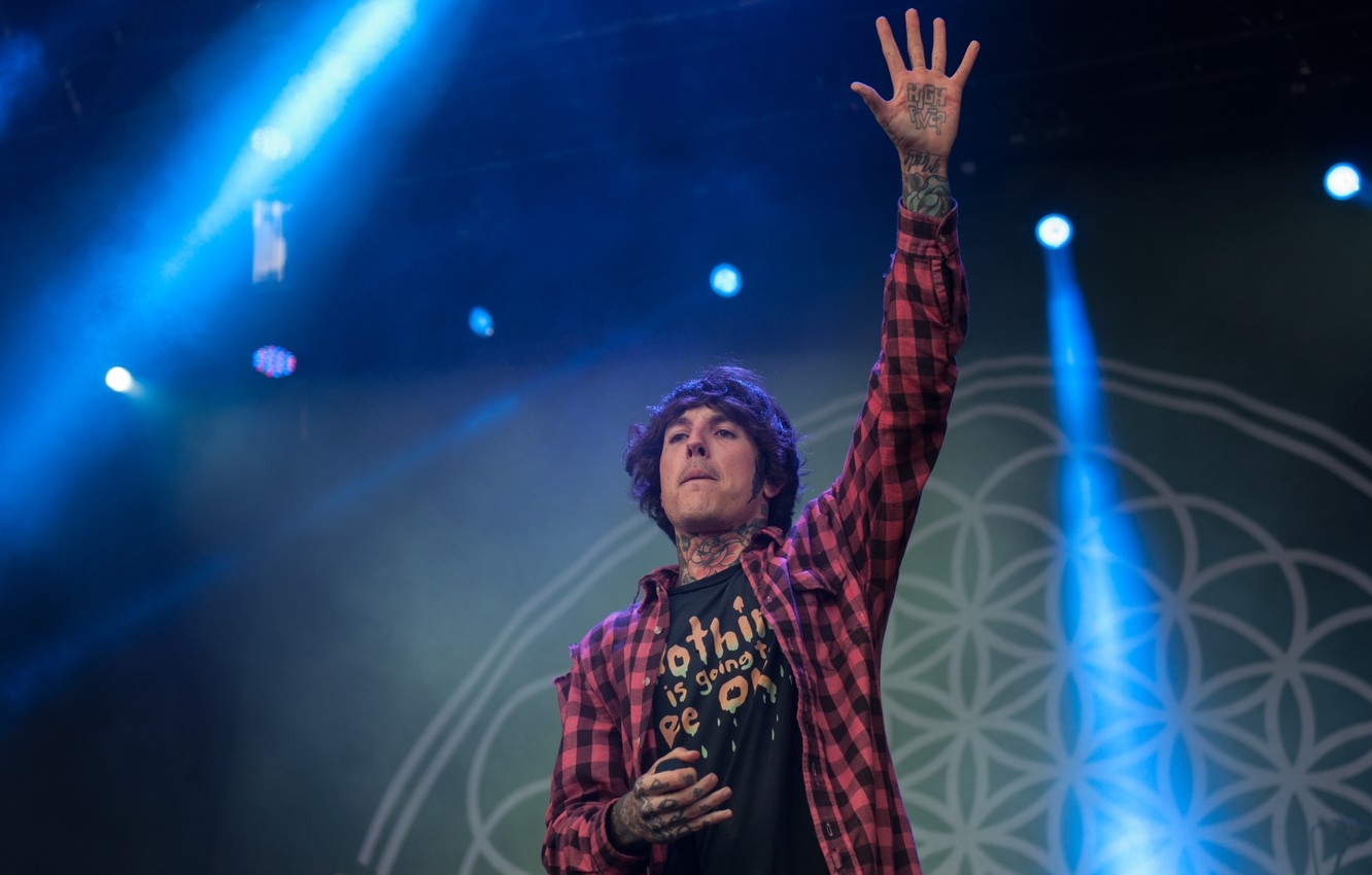 1340x850 Wallpaper tattoo, drop dead, bmth, oliver sykes, bring me the horizon, vocalist image for desktop, section мужчины, Desktop