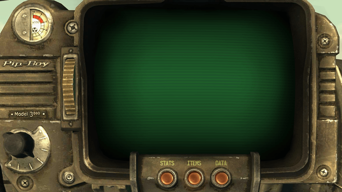 1370x770 Fallout PipBoy Windows 7 Theme, Desktop