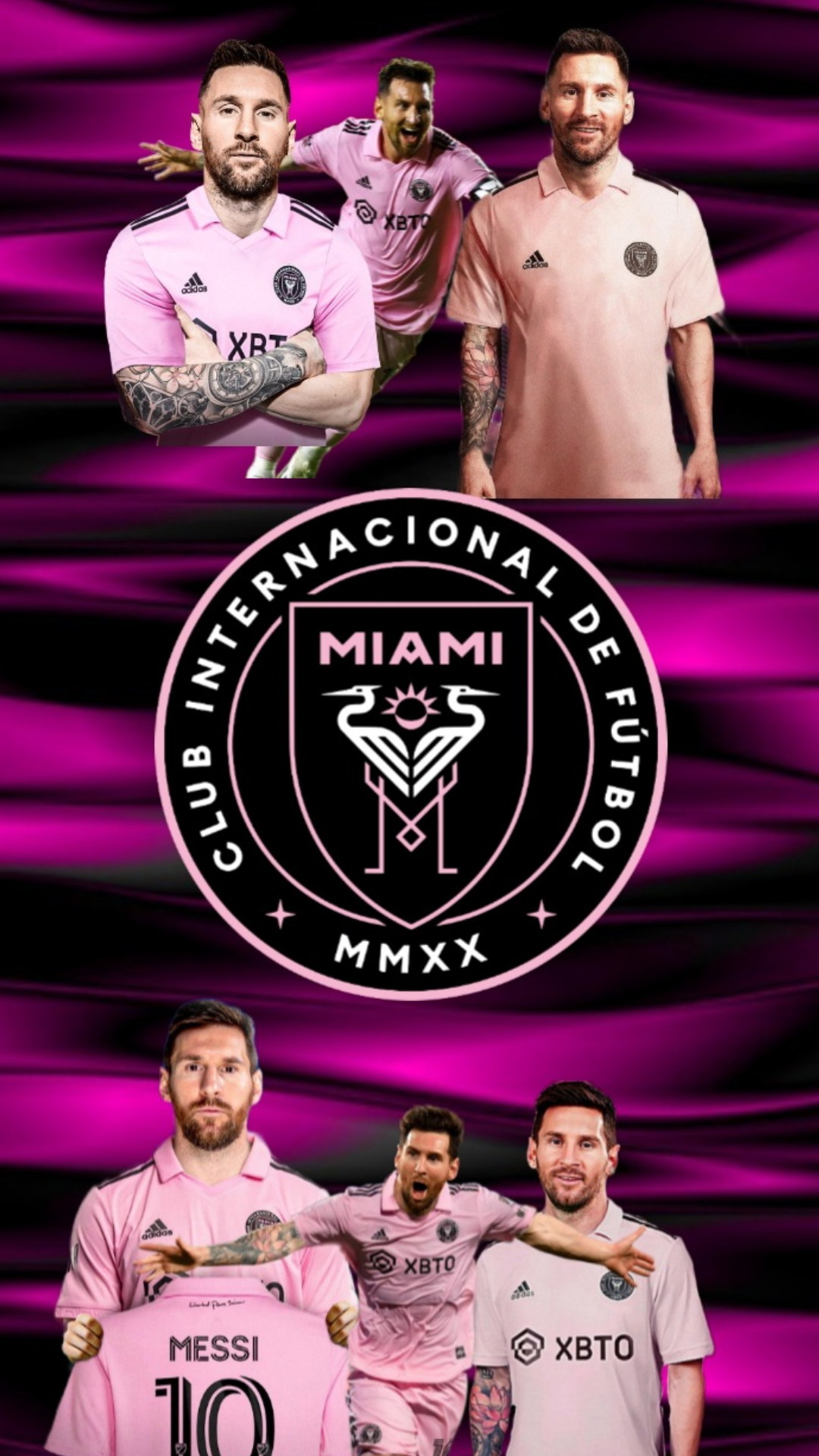 1080x1920 Lionel Messi Inter Miami iPhone Wallpaper HD Lock Screen HD 2023, Phone