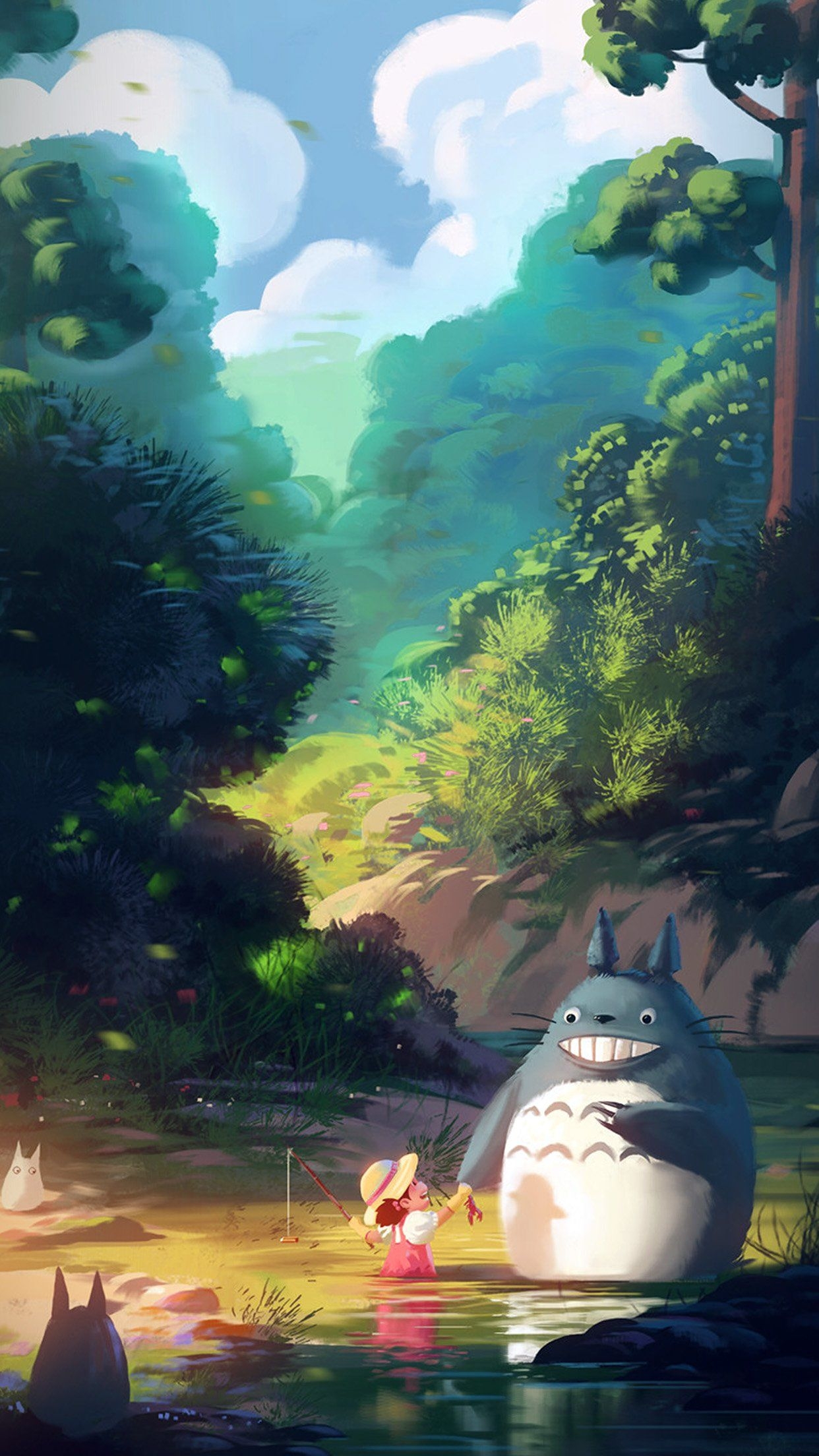 1250x2210 Totoro Lockscreens Free HD Wallpaper, Phone