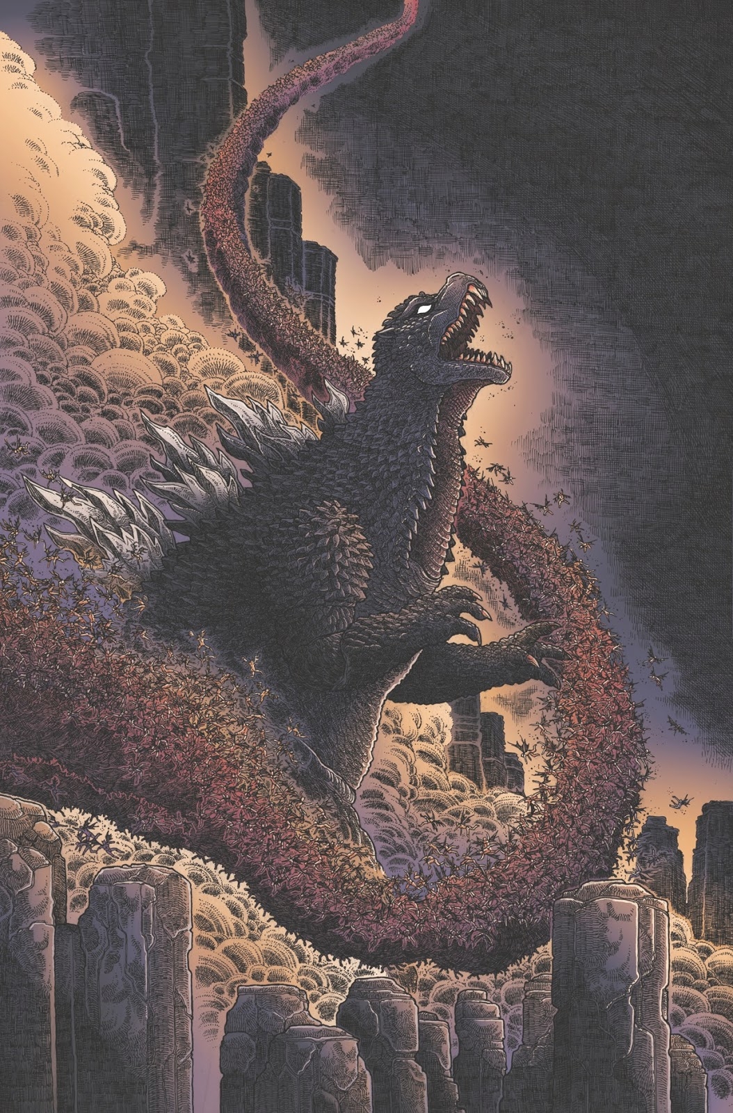 1060x1600 Godzilla in Hell Series from IDW Publishing, Phone