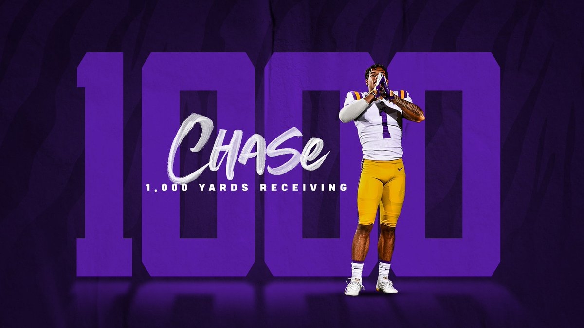 1200x680 LSU Football'Marr Chase is the seventh player in school history with 000 receiving yards in a season! #GeauxTigers, Desktop