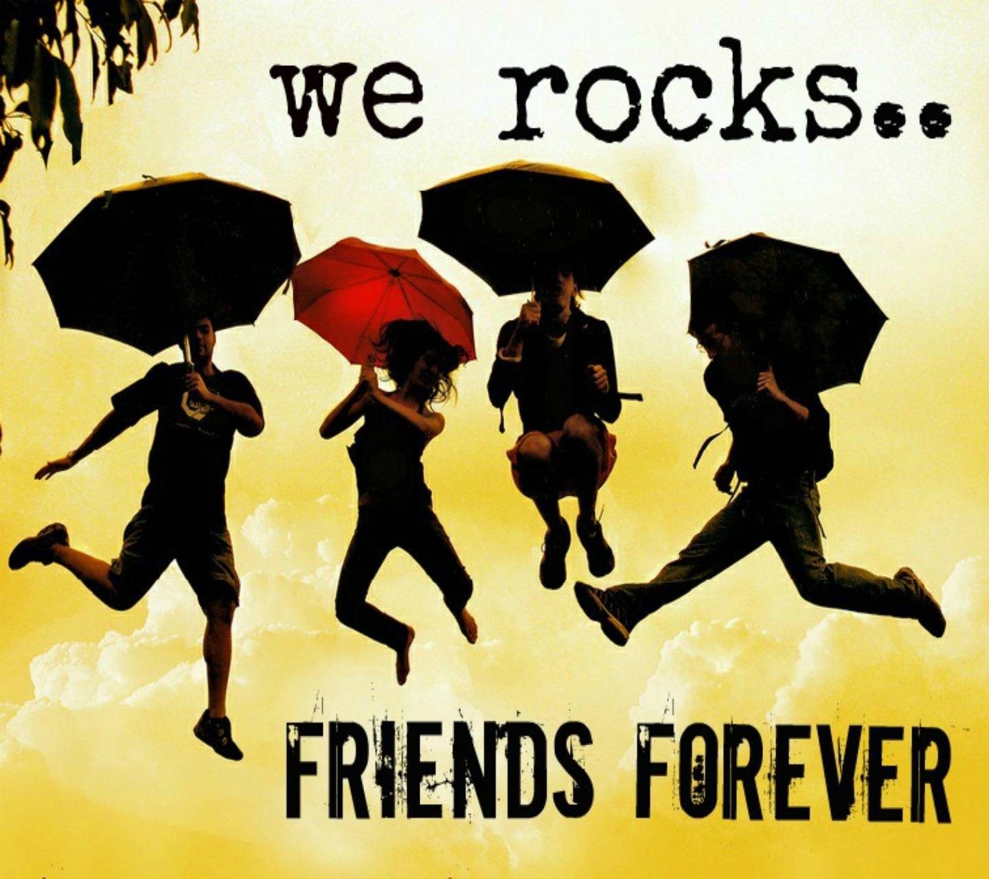 1440x1280 Download free friends in rain wallpaper for your mobile phone, Desktop