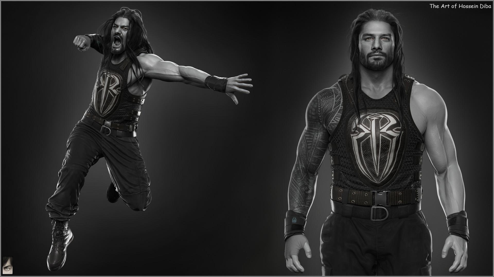 1920x1080 Roman Reigns done for WWE, Hossein Diba, Desktop