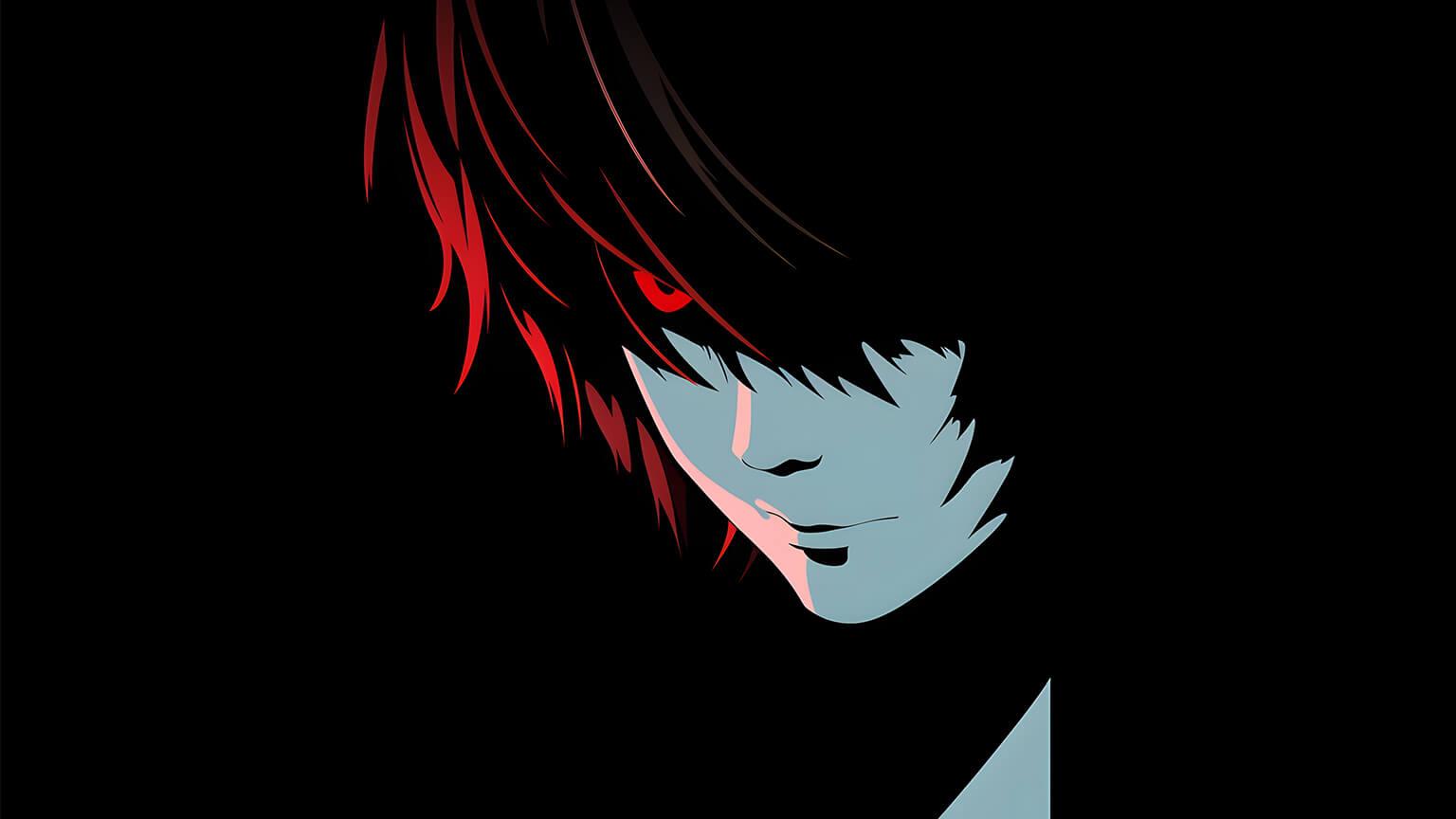 1540x870 Death Note L Black Minimalist Desktop Wallpaper, Desktop