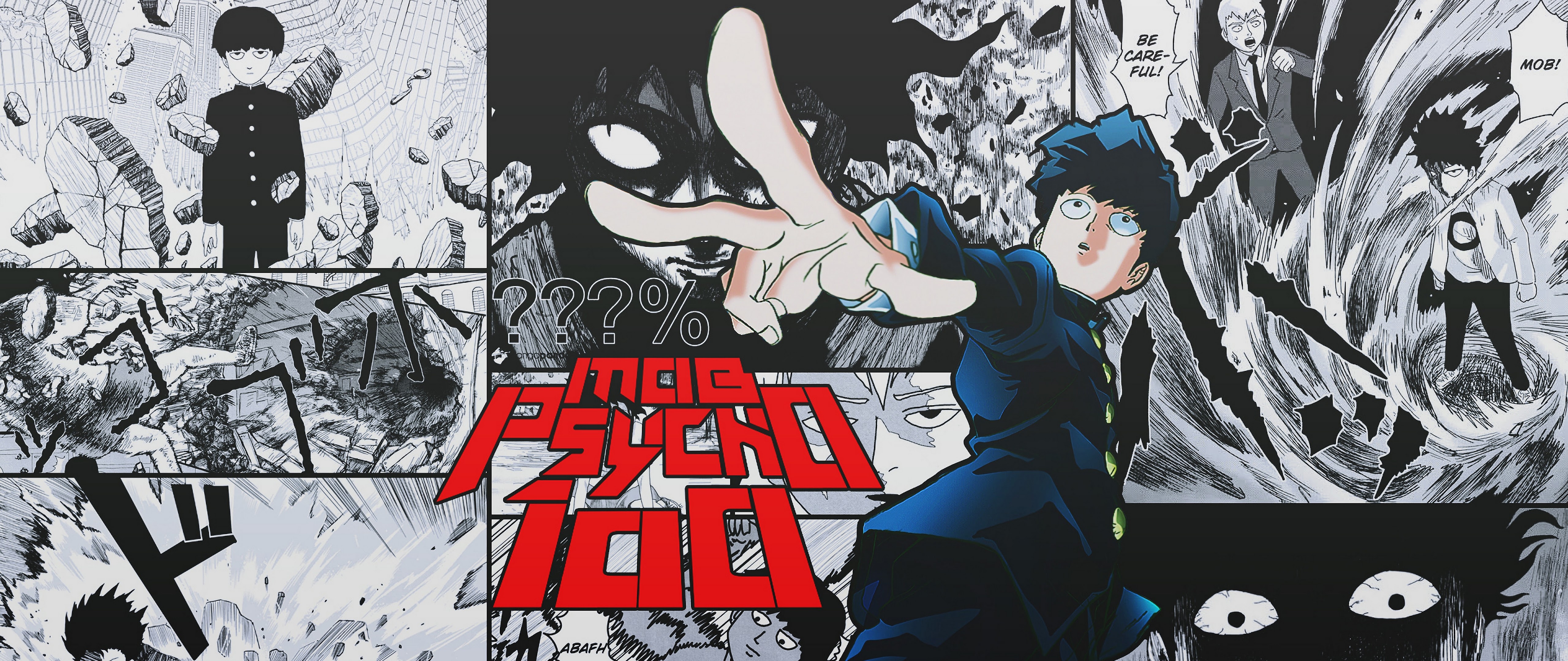 5120x2160 Mob Psycho 100 Shigeo Kageyama Anime Manga 4K Wallpaper, Dual Screen