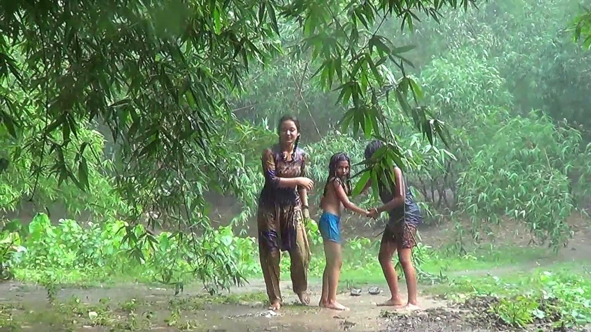 1920x1080 Villege girl bath rain, Bangladesh [], Desktop