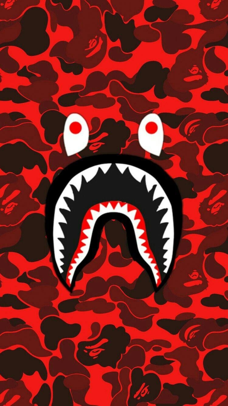 750x1340 Bape shark face red camo. Bape wallpaper iphone, Bape shark wallpaper, Hypebeast iphone wallpaper, Phone