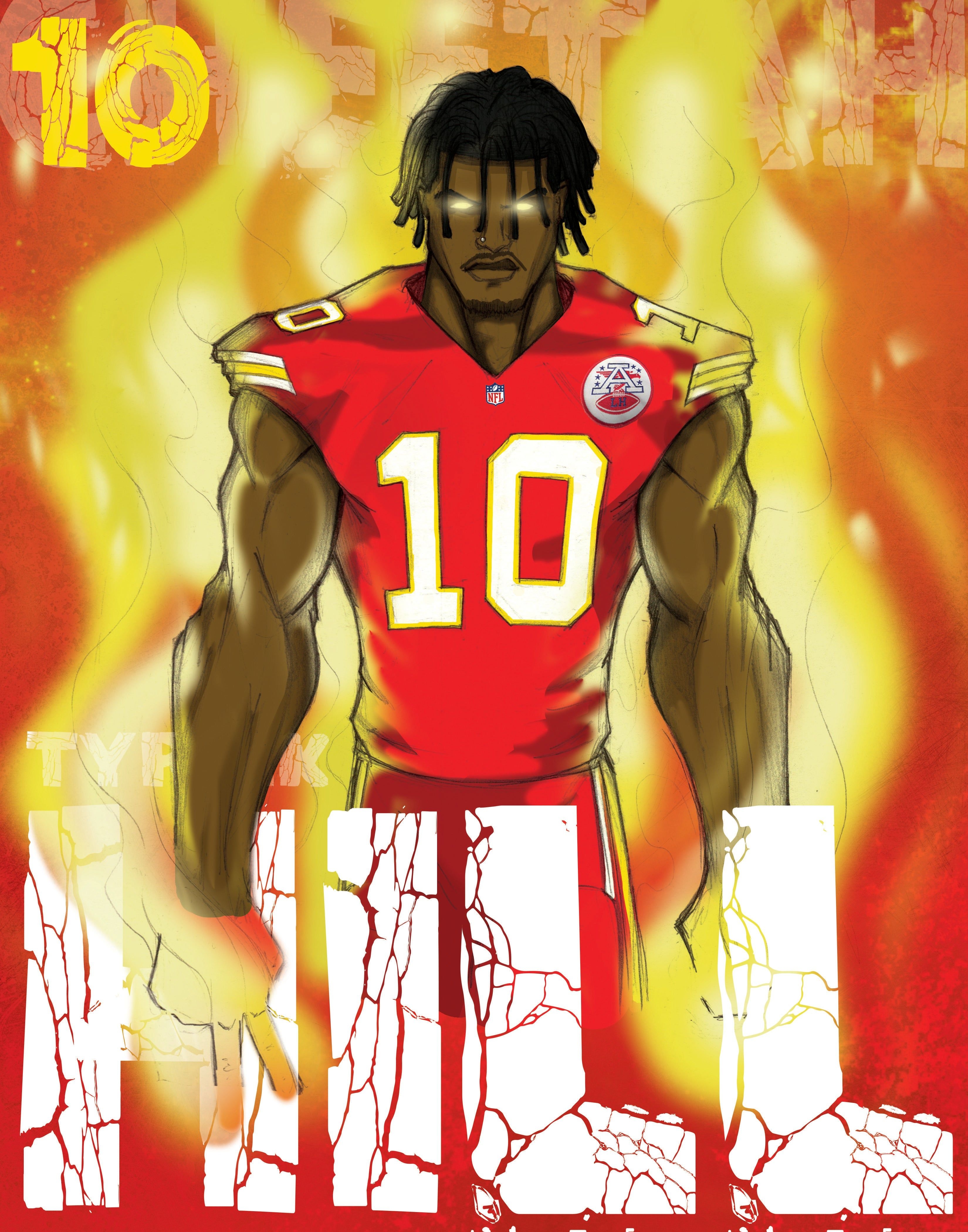 3300x4200 KC Comic Artist Teacher Checking In Again. Here's A Tyreek Hill Poster I Made, Phone