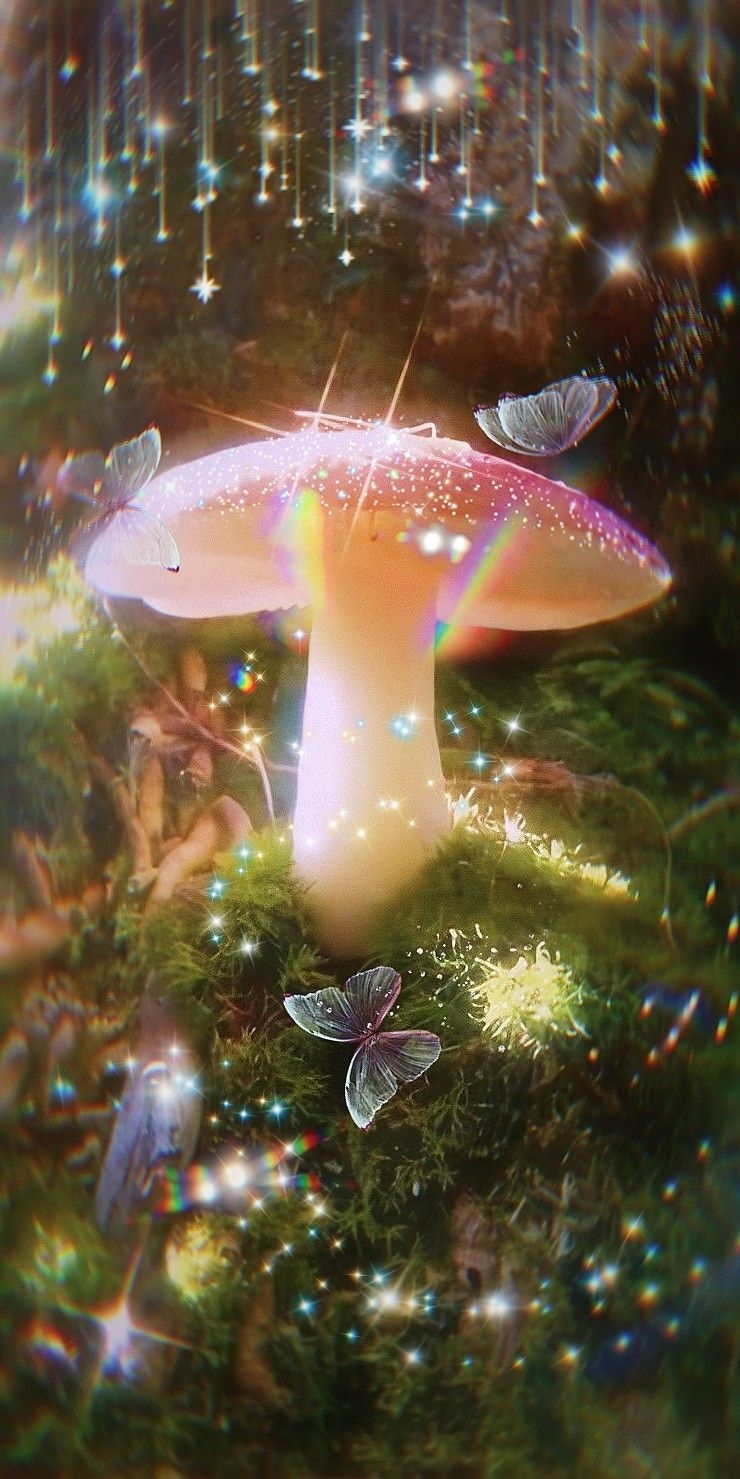 740x1480 Mushroom Aesthetic Wallpaper, Phone