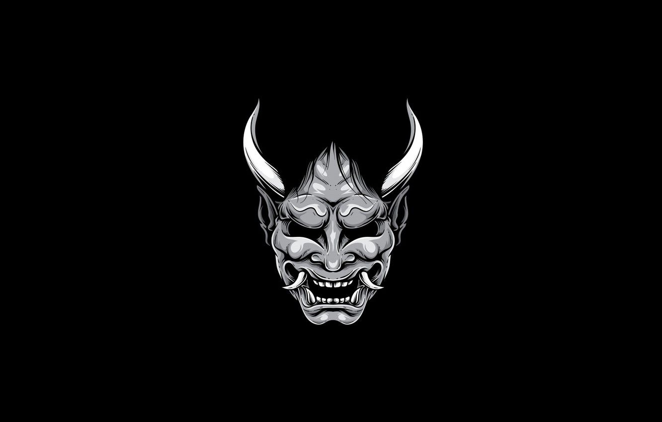 1340x850 Hannya Mask Wallpaper, Desktop