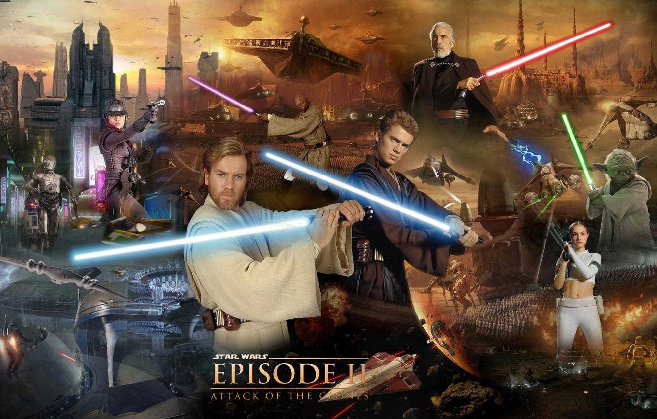 1340x850 Wallpaper Droids, Star Wars, Star Wars, Iodine, Lightsaber, Lightsaber, Master, Obi Wan Kenobi, Obi WAN Kenobi, Jango Fett, Anakin Skywalker, Padmé Amidala, Anakin Skywalker, Padme Amidala, Mace Windu, Count Dooku Image For Desktop, Section, Desktop