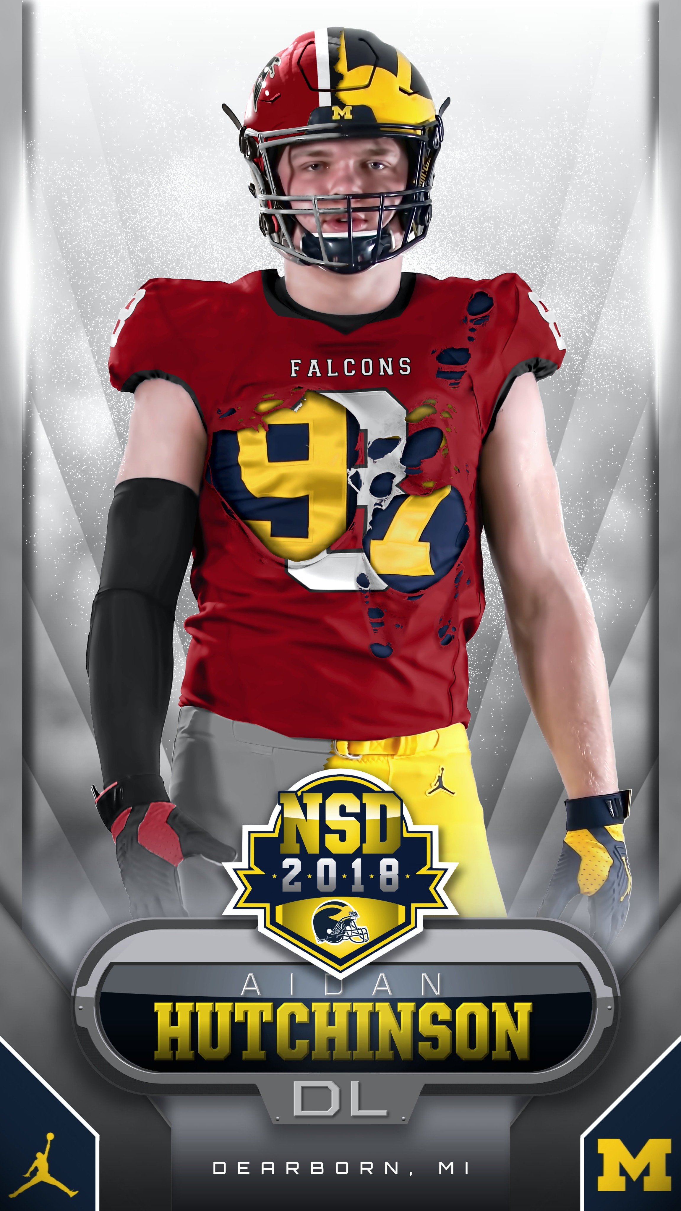 2310x4100 Michigan Football signed with Michigan let's welcome Aidan Hutchinson (again) to Michigan!! #GoBlue #BlueBloods18, Phone