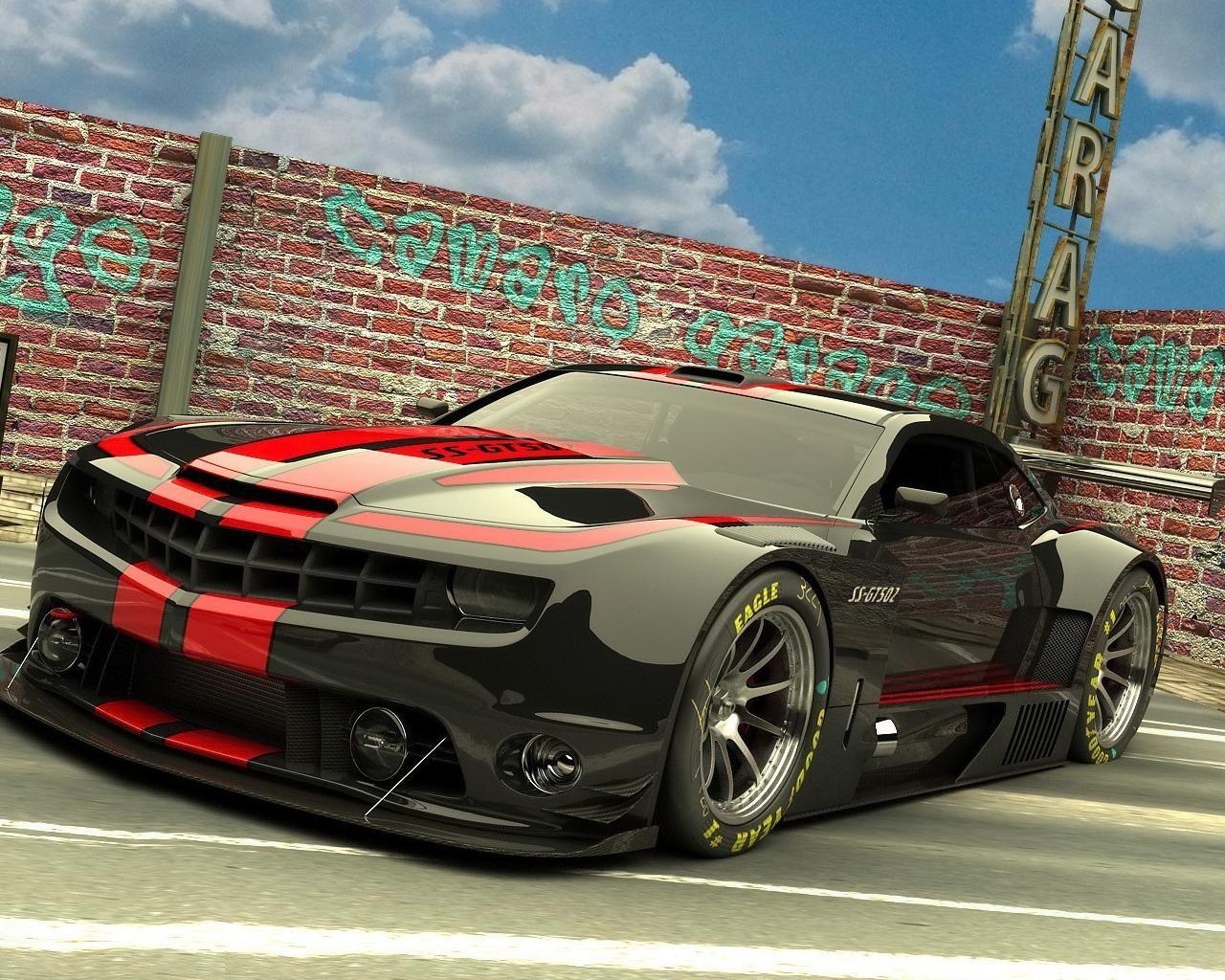 1280x1030 Black Modified Chevrolet Camaro HD Wallpaper, Desktop