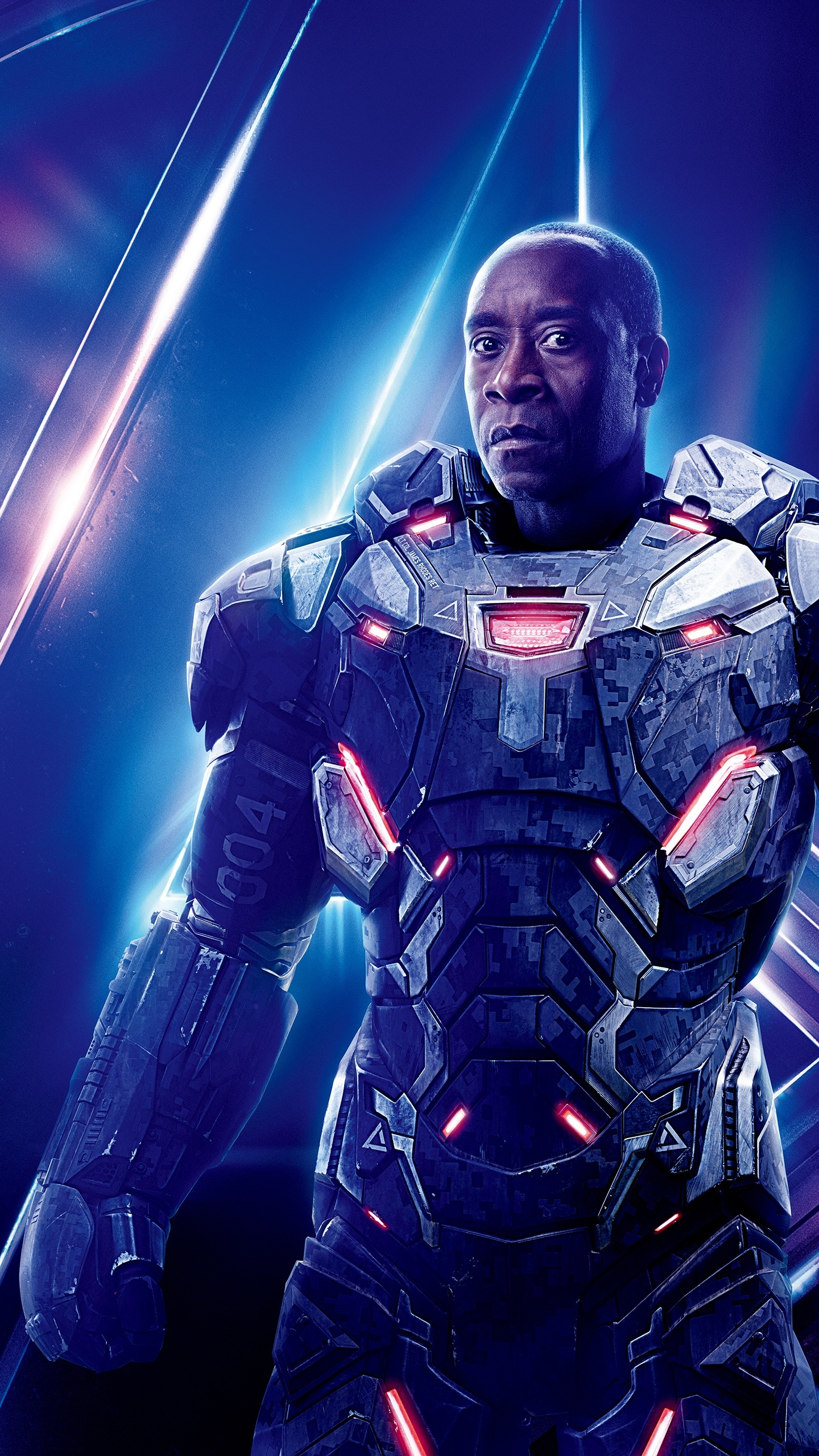 1440x2560 Don Cheadle as War Machine in Avengers Infinity War 5K Wallpaper, Phone