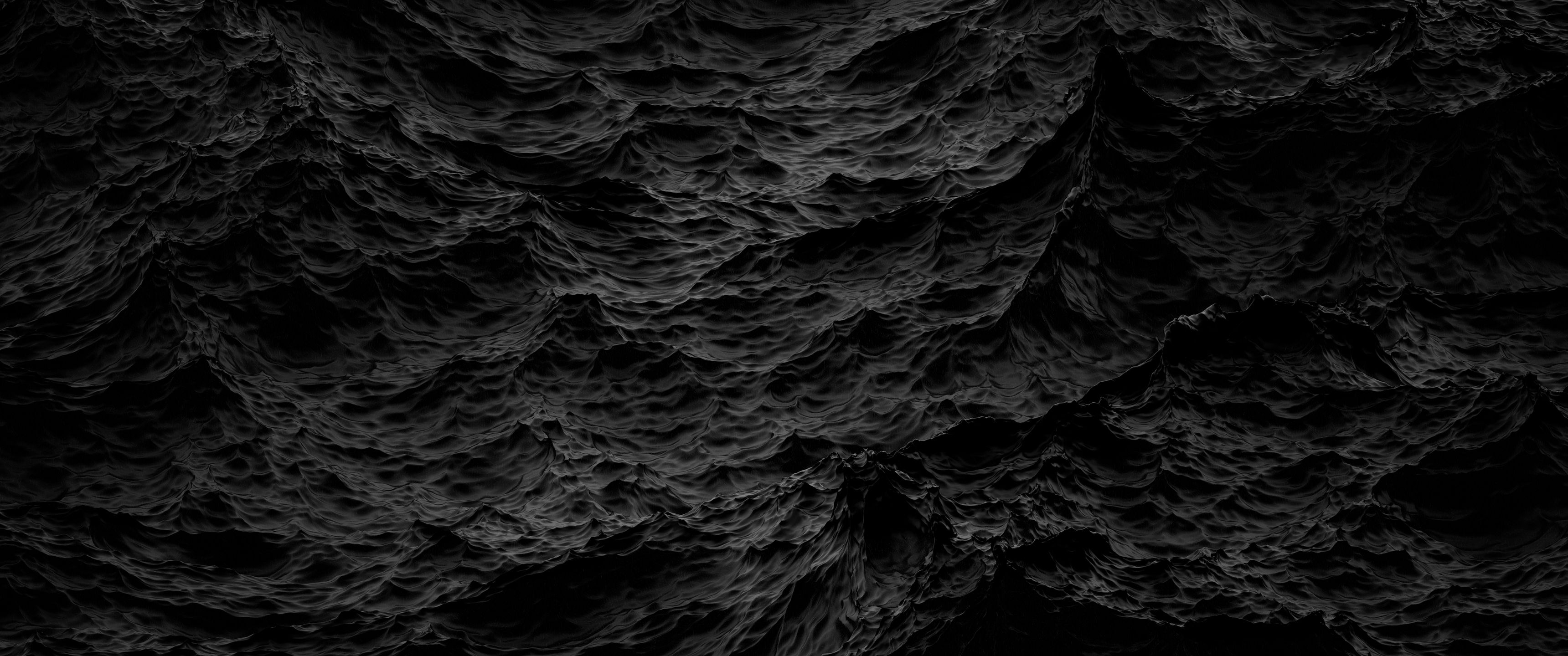 3440x1440 Black ocean ultrawide wallpaper, Dual Screen