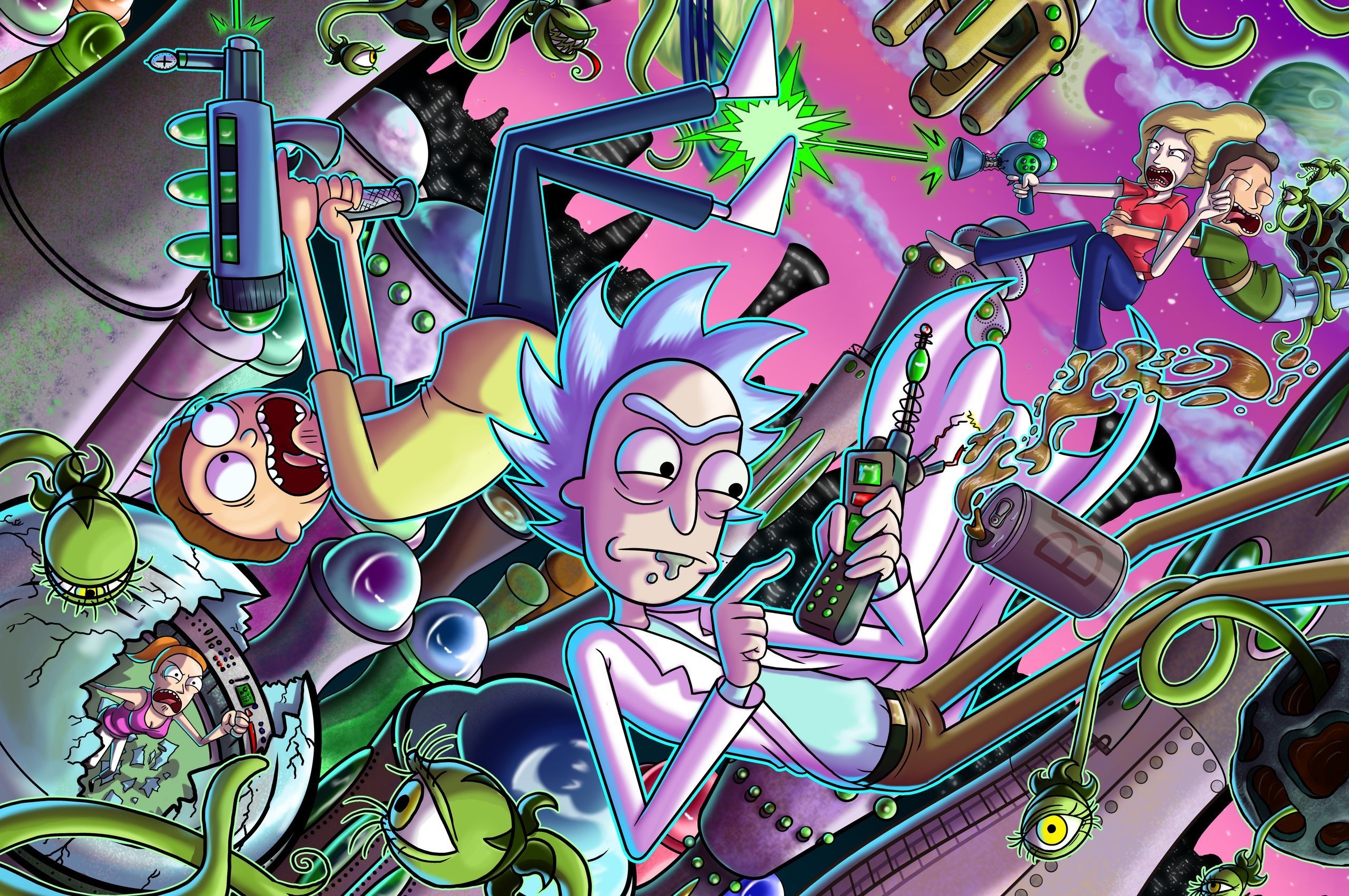 2560x1700 Rick and Morty Trippy Wallpaper, Desktop