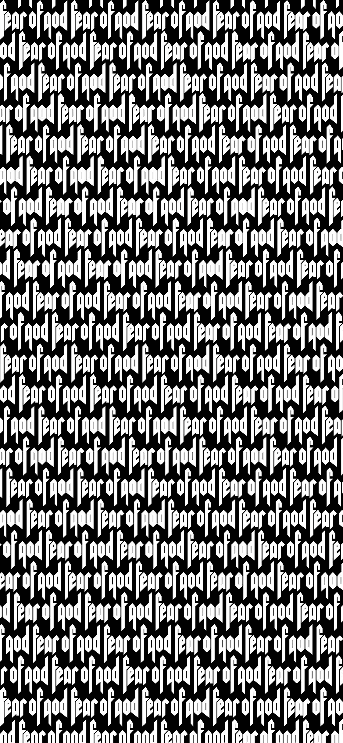 1130x2440 FEAR OF GOD LOGO. wallpaper. iPhone wallpaper, Hypebeast, Phone