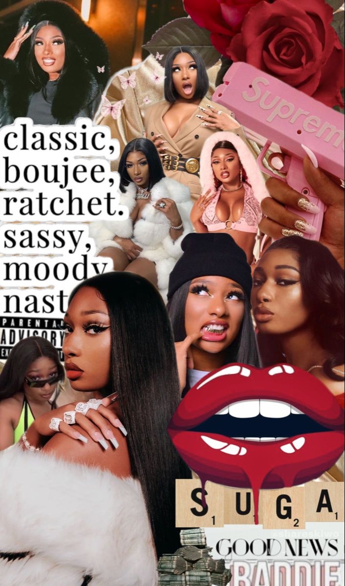 710x1200 Megan Thee Stallion Aesthetic Collage, Phone