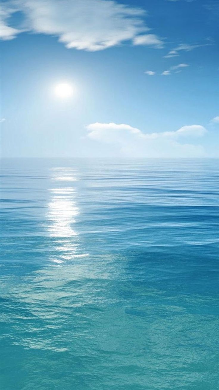 740x1310 Sunny Clear Ocean Skyline Landscape IPhone 6 Wallpaper Download. IPhone Wallpaper, IPad Wallpaper One Stop Dow. Ocean Wallpaper, Beautiful Nature, Ocean Scenes, Phone