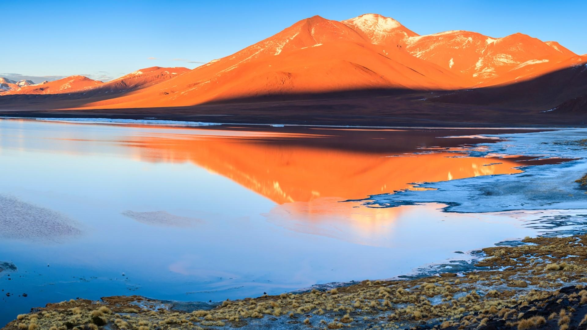 1920x1080 Sunrise over Laguna Colorada, Bolivian Altiplano, Andes, Bolivia, Desktop